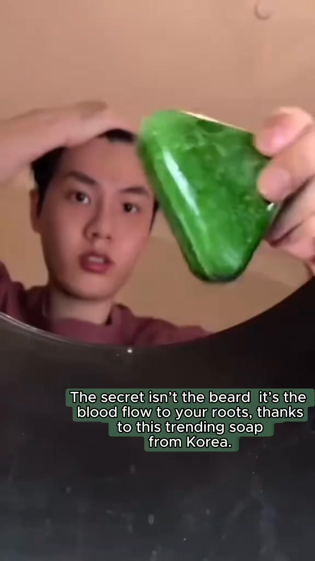 The Men's Hair Code Facebook ad: Korean Hair Growth Bar, Stop Hair Loss With 12 Herbs