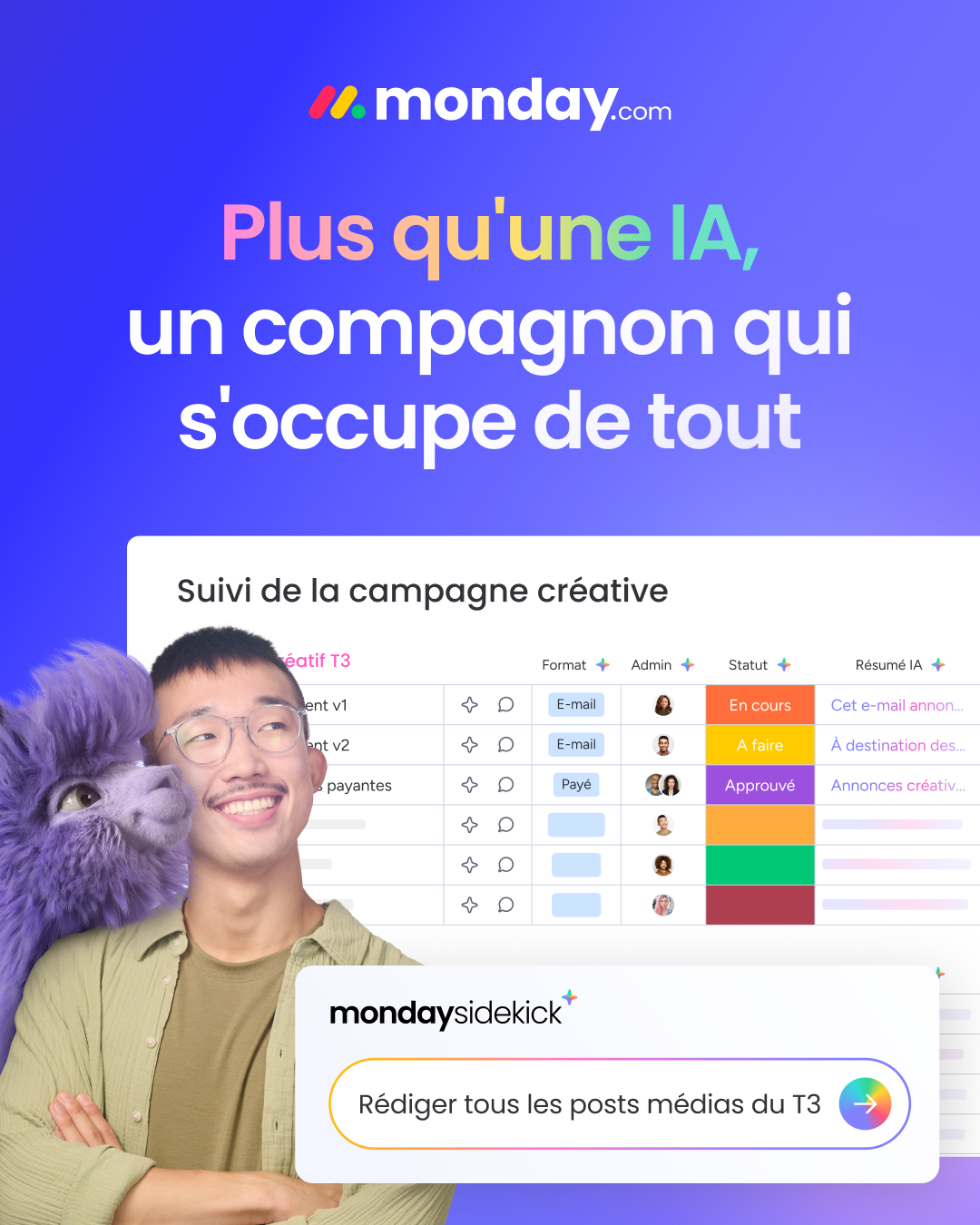 monday.com Facebook ad