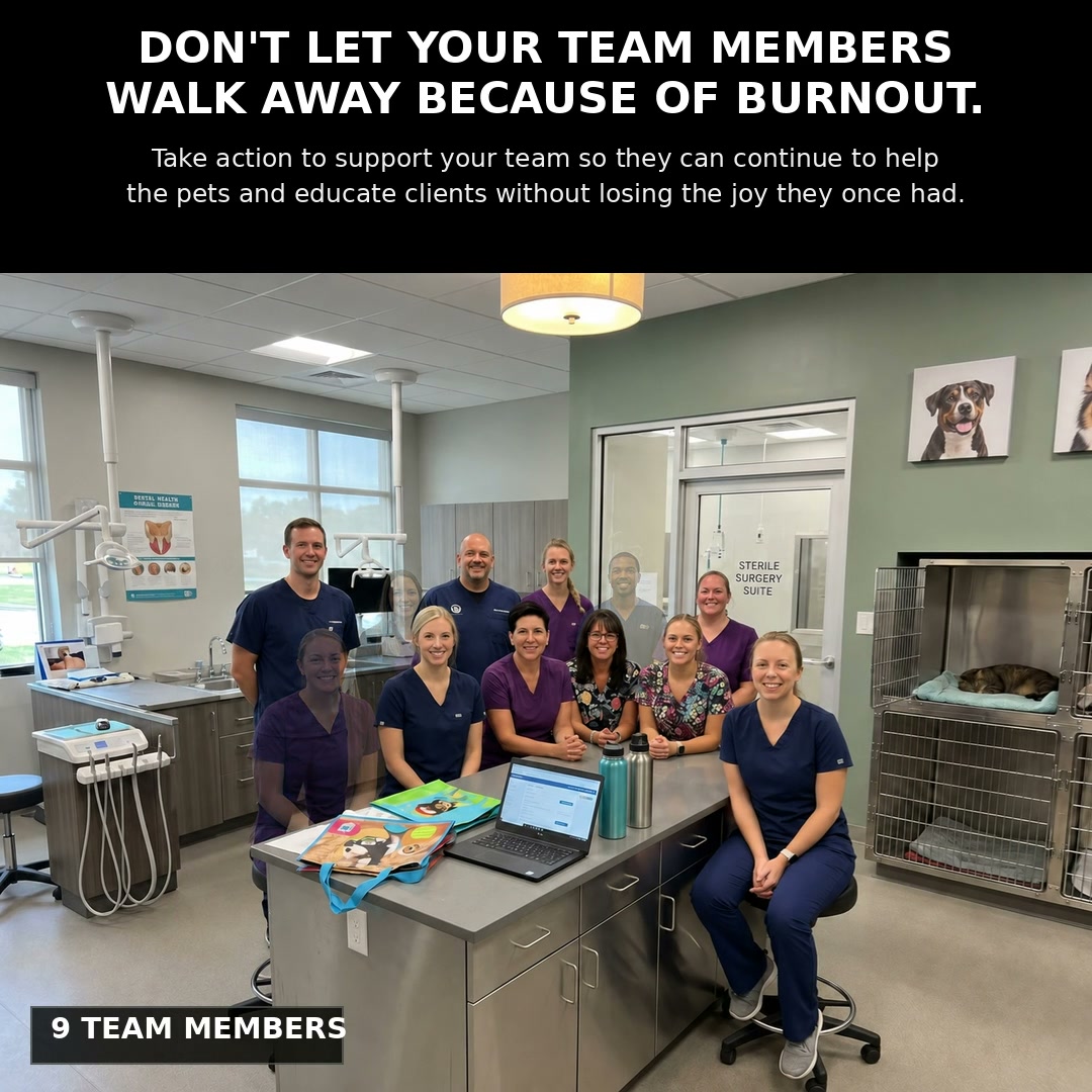 Get MotiVETed Facebook ad: Burnout Prevention CE for the Whole Team (Virtual Event)