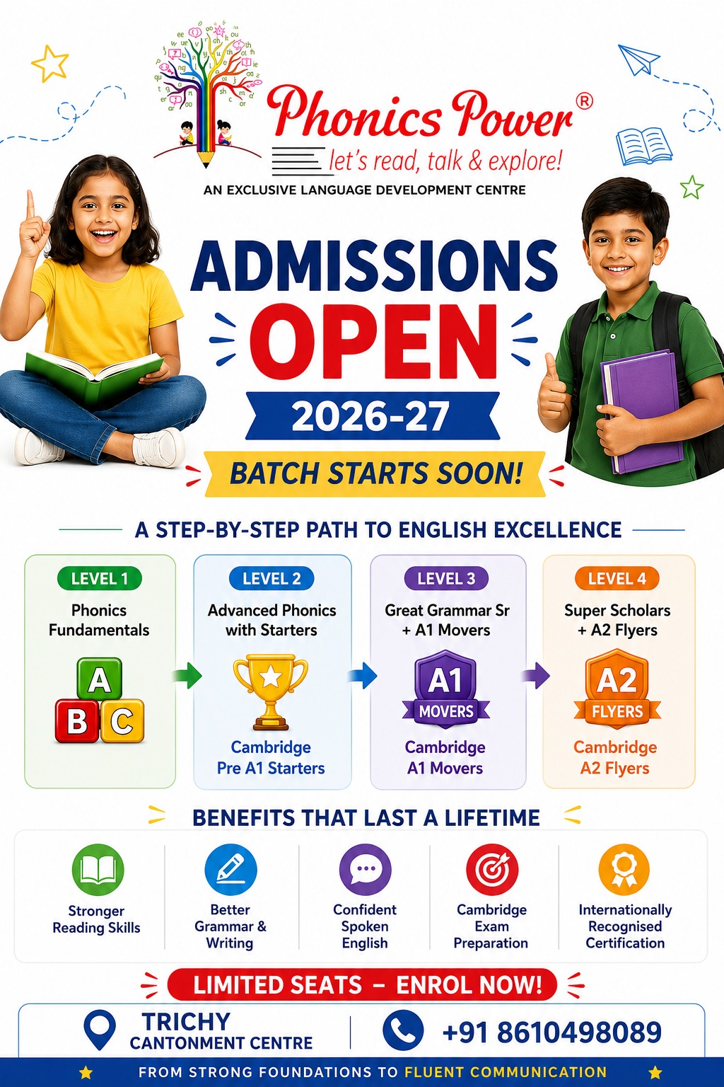 Phonicspowertrichy Facebook ad: Help Your Child Read & Speak Better