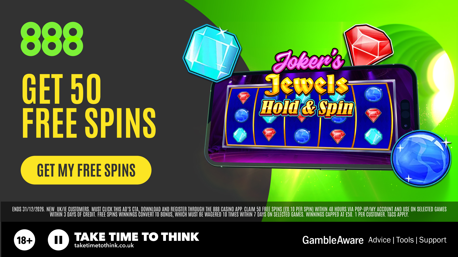 888casino Facebook ad