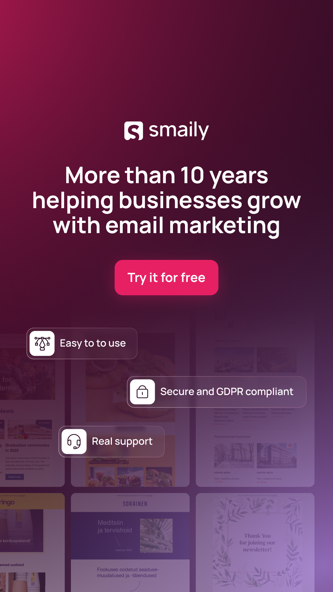 Smaily - intentionally simple email marketing and automation Facebook ad