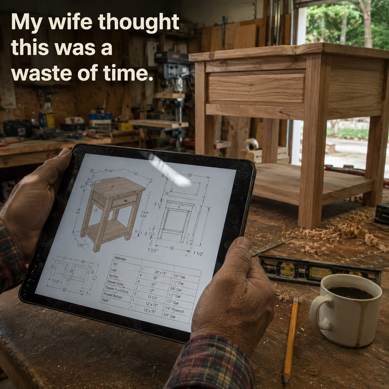 Evolutiva Academy Facebook ad: Build Furniture Like a Pro-Even If You're a Complete…