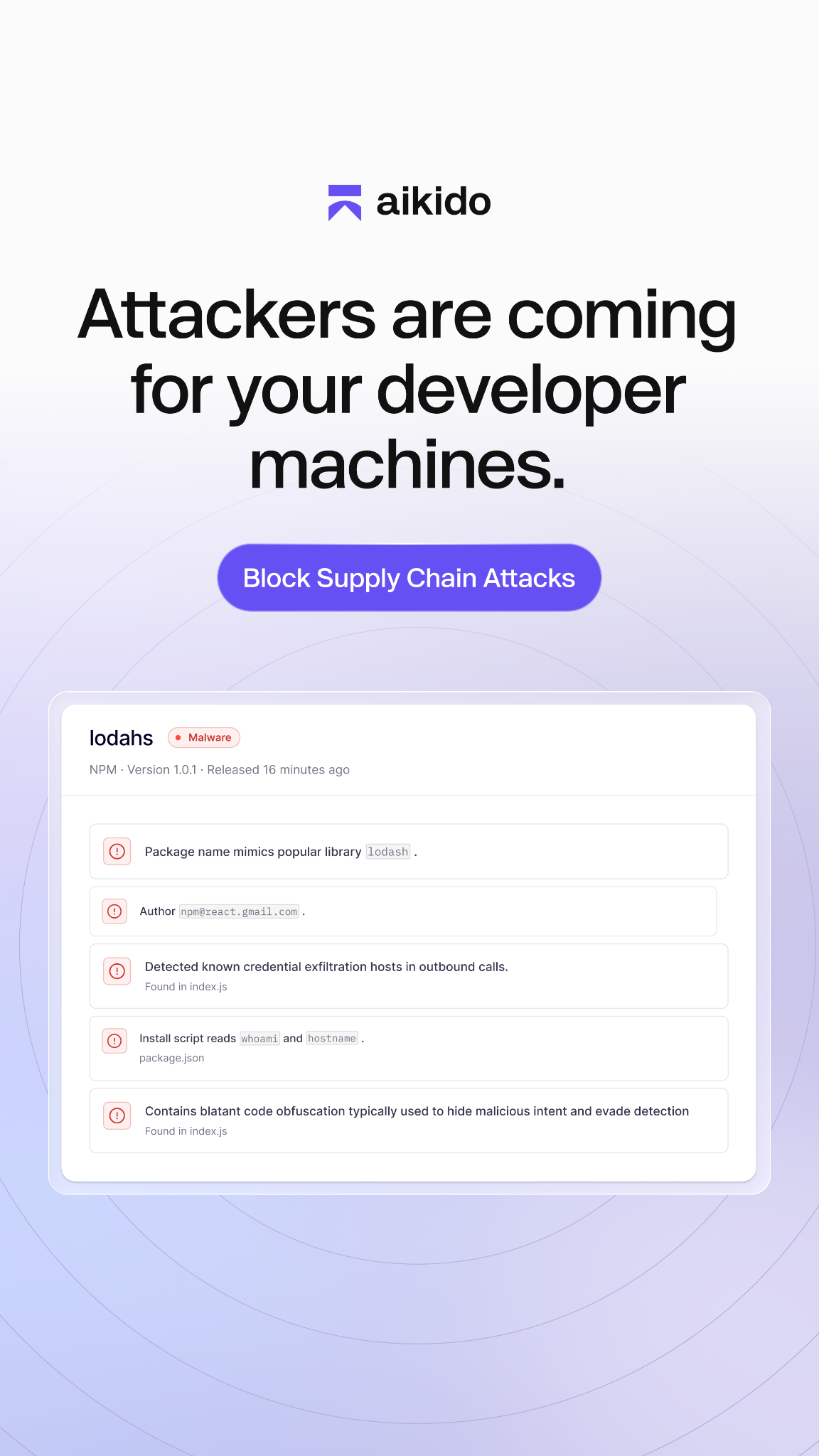 Aikido Security Facebook ad from Jun 22, 2026