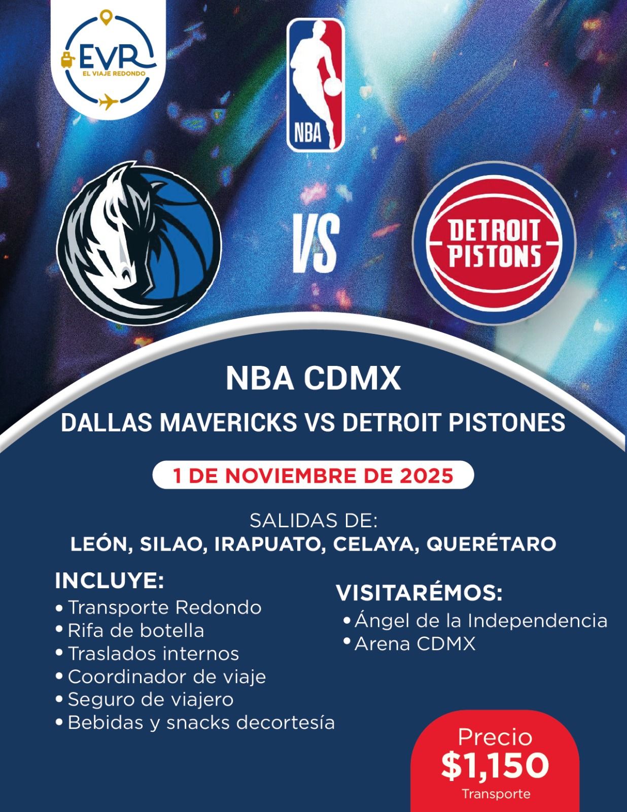 EVR El Viaje Redondo Facebook ad: Vuelve la NBA a México.