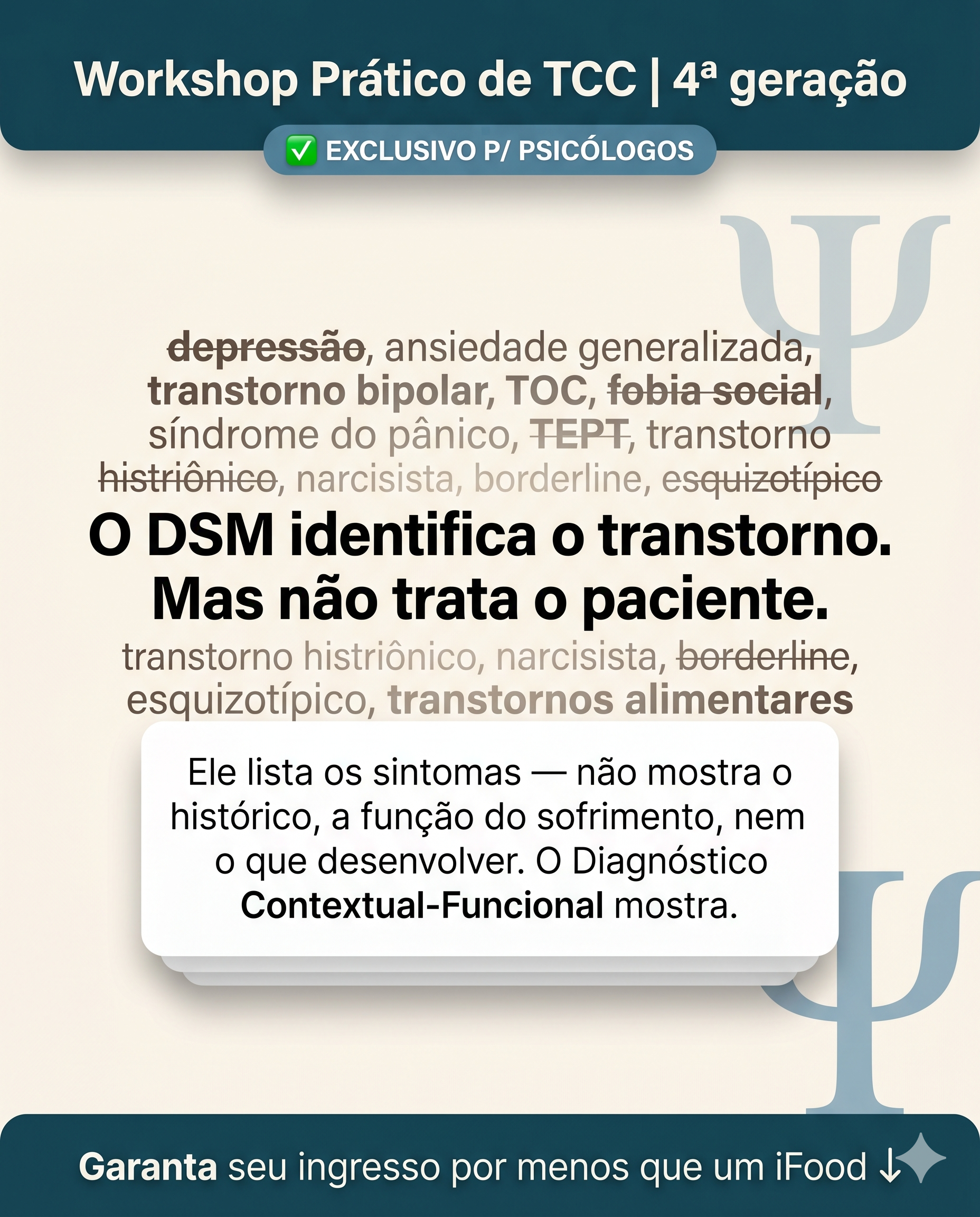 Inteligência Psicológica Facebook ad: Workshop Prático de TCC