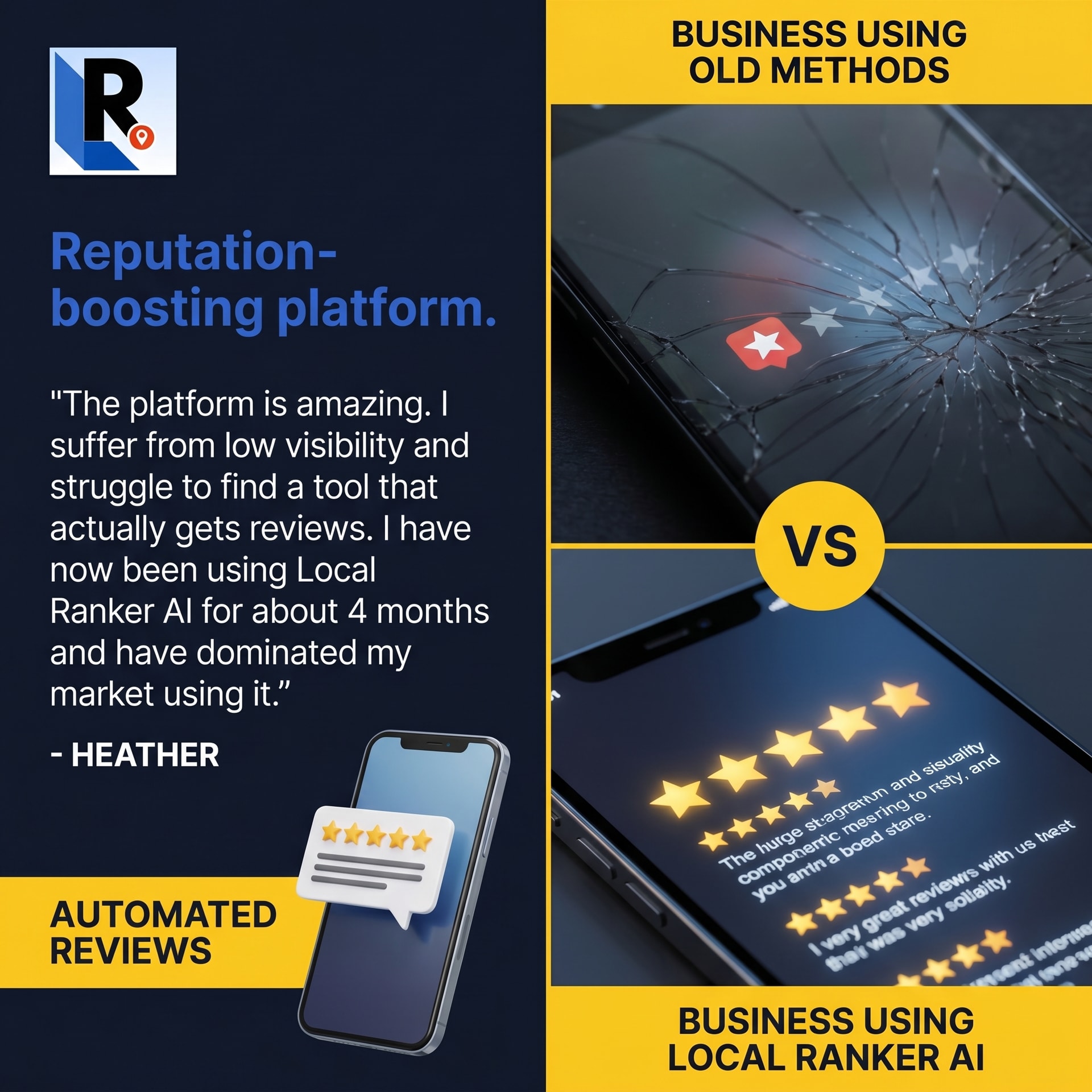 Local Ranker AI Facebook ad: Get More Google Reviews Fast