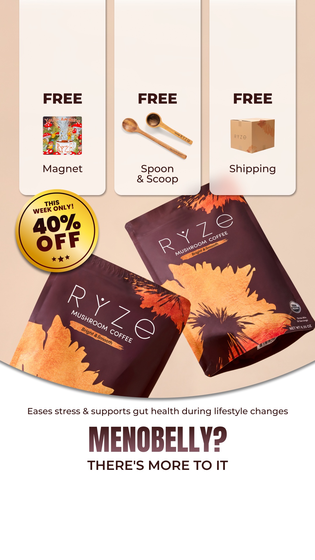 RYZE Superfoods Facebook ad