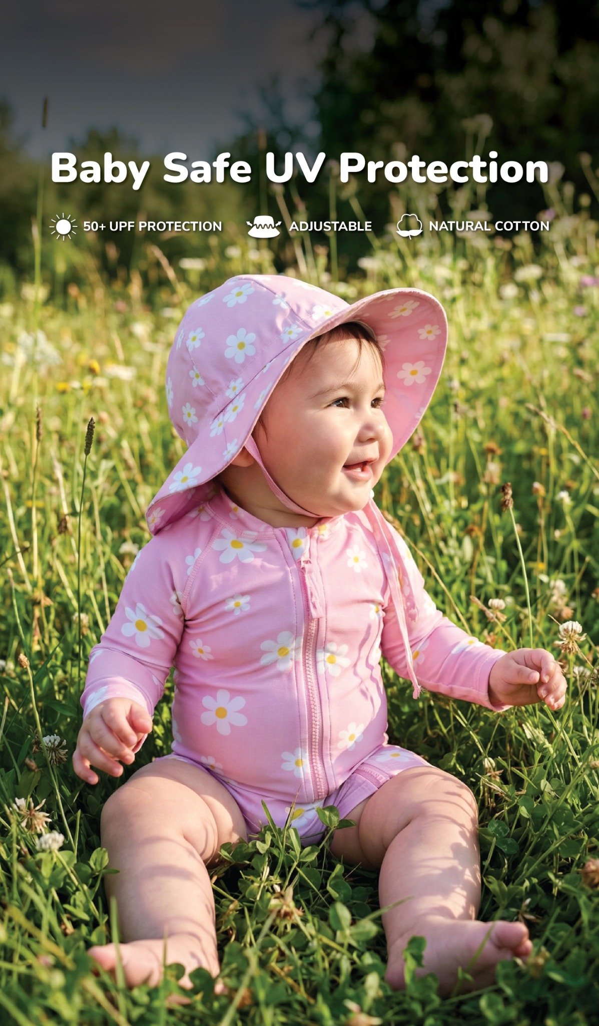 Jan & Jul Facebook ad: 50+ UPF Sun Protection