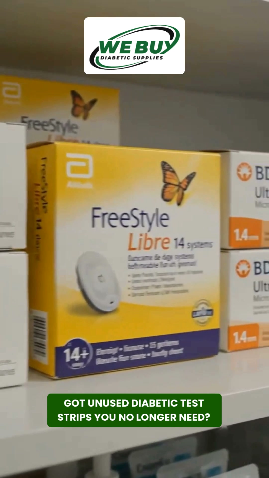 We Buy Diabetic Supplies Facebook ad: Turn Unused Supplies Into Cash!