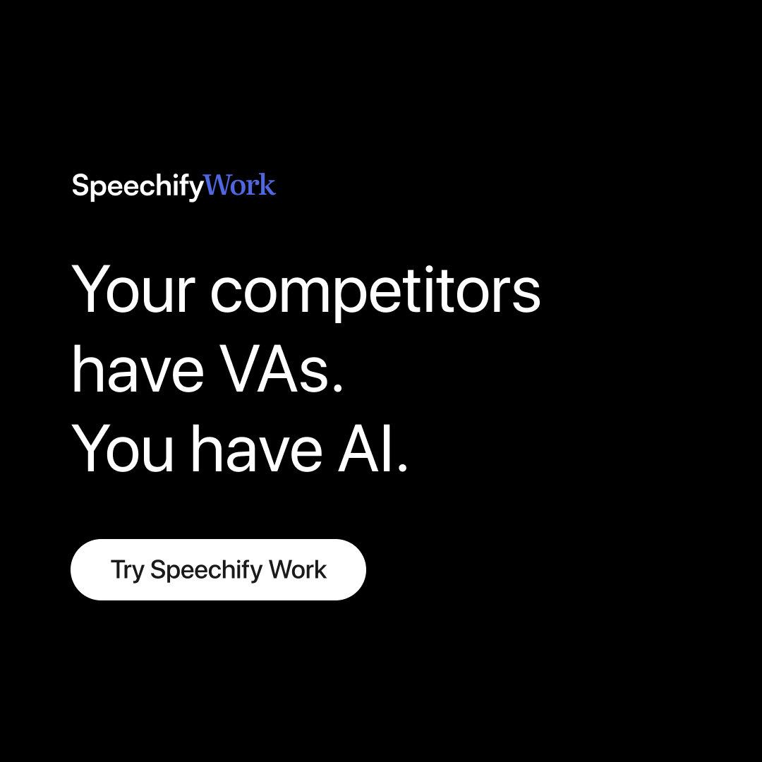 Speechify Facebook ad