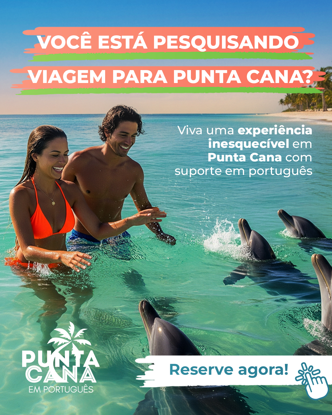 Punta Cana em Português Facebook ad: Reserve Agora