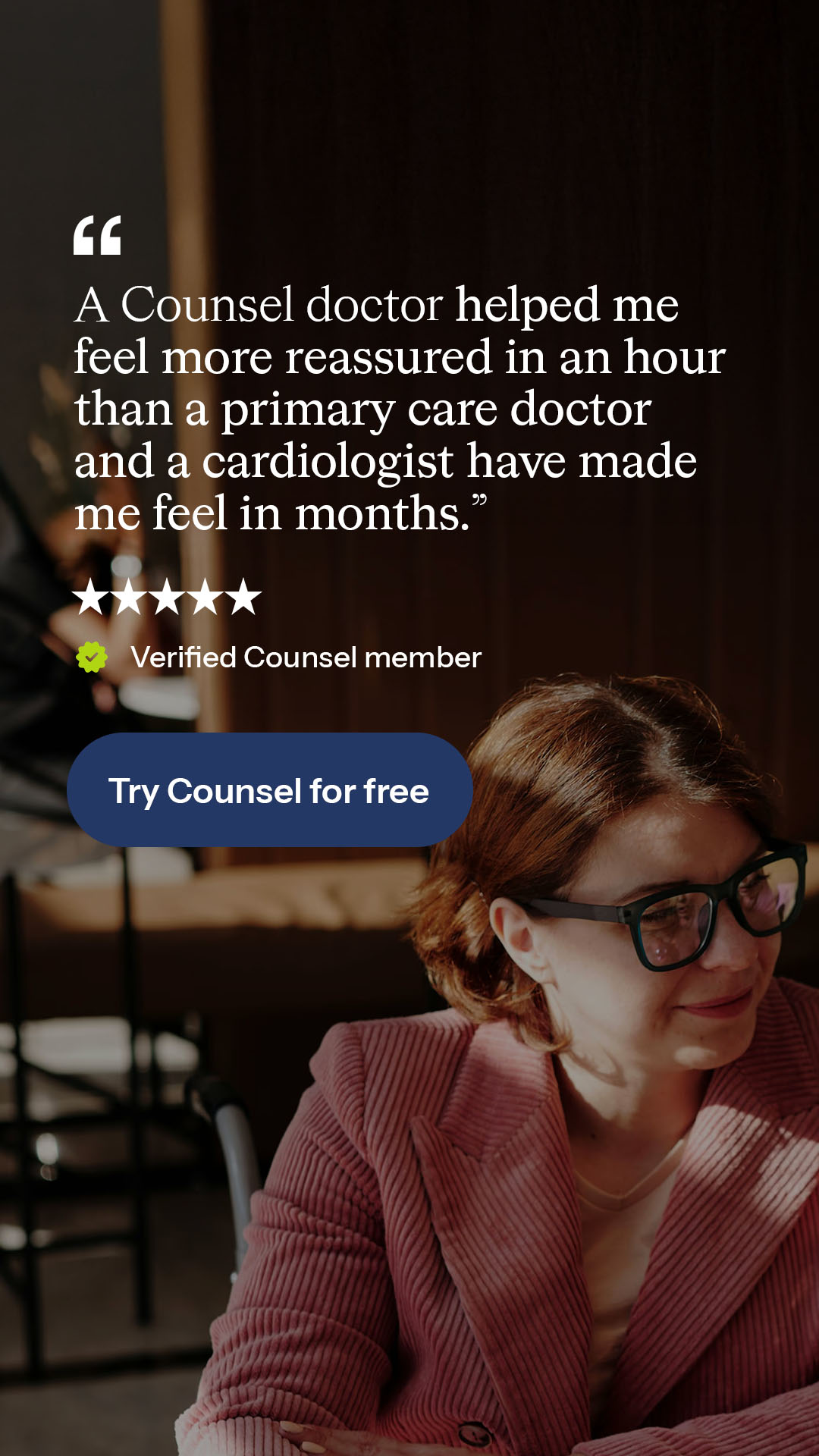 Counsel Health Facebook ad