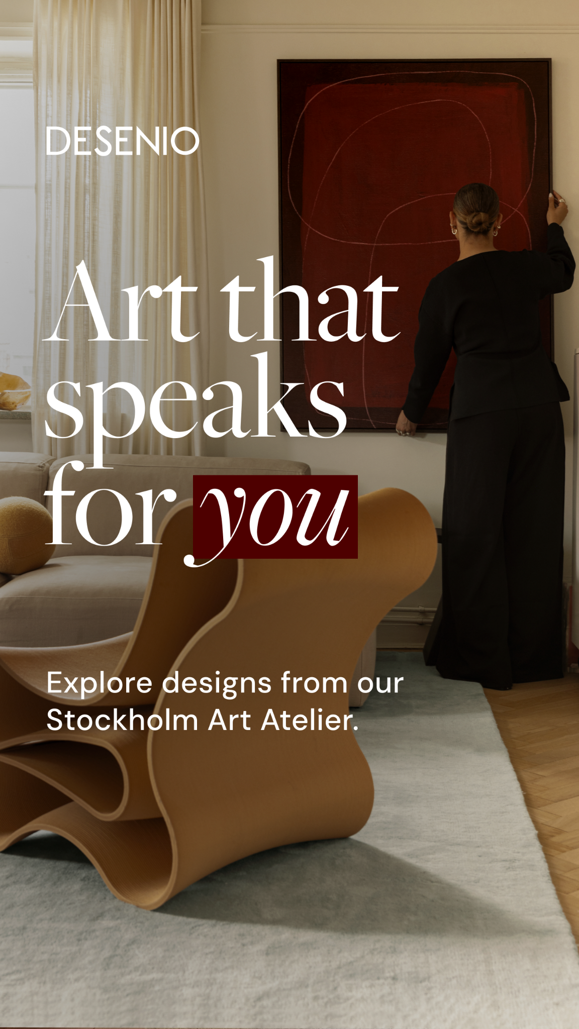 Desenio Facebook ad: Let your walls tell your story with inspiring…