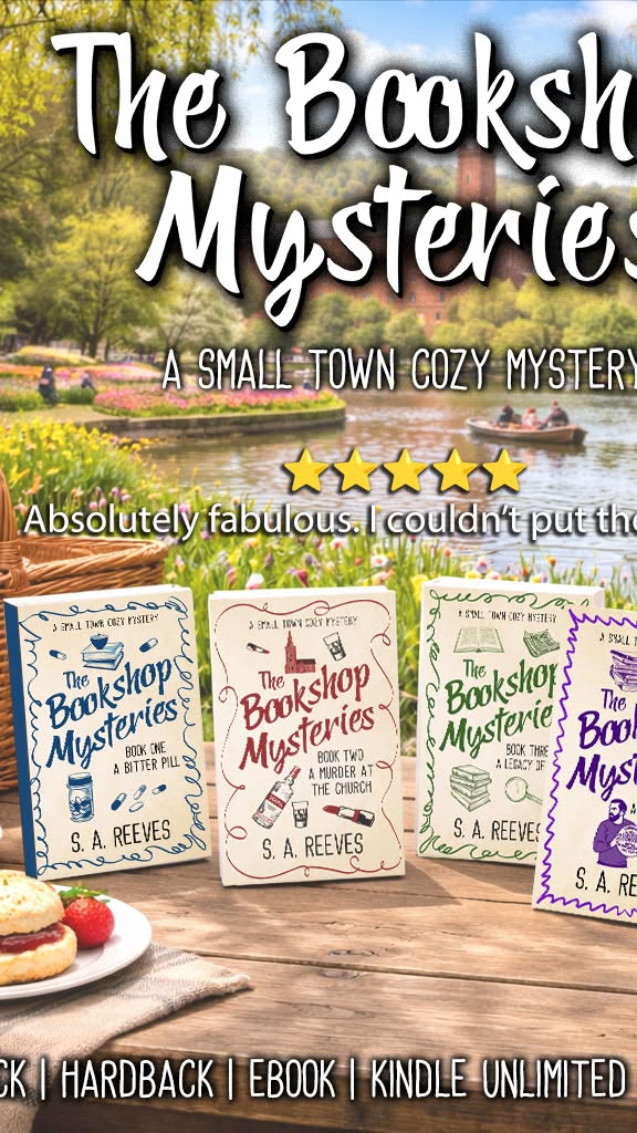 Adventures in Writing Facebook ad: Binge Worthy Cozy Mysteries