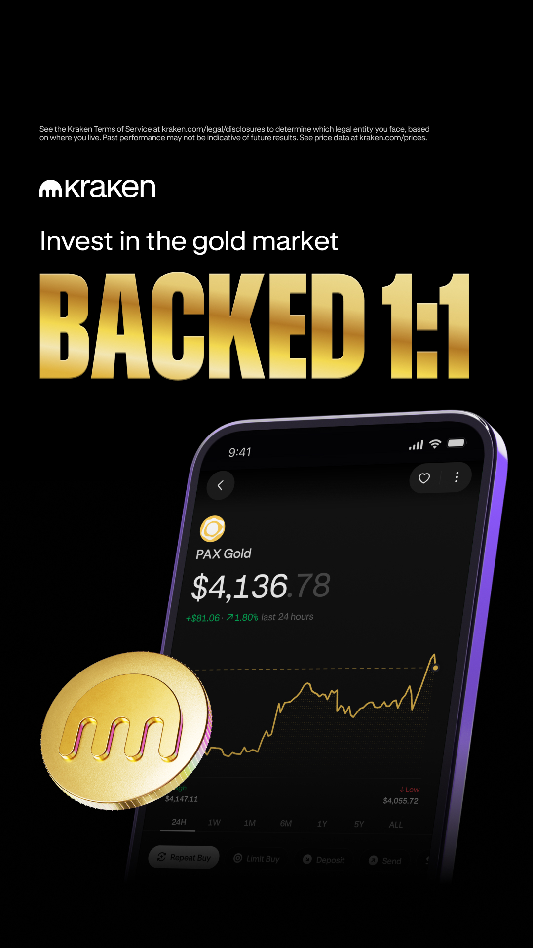 Kraken Digital Asset Exchange Facebook ad