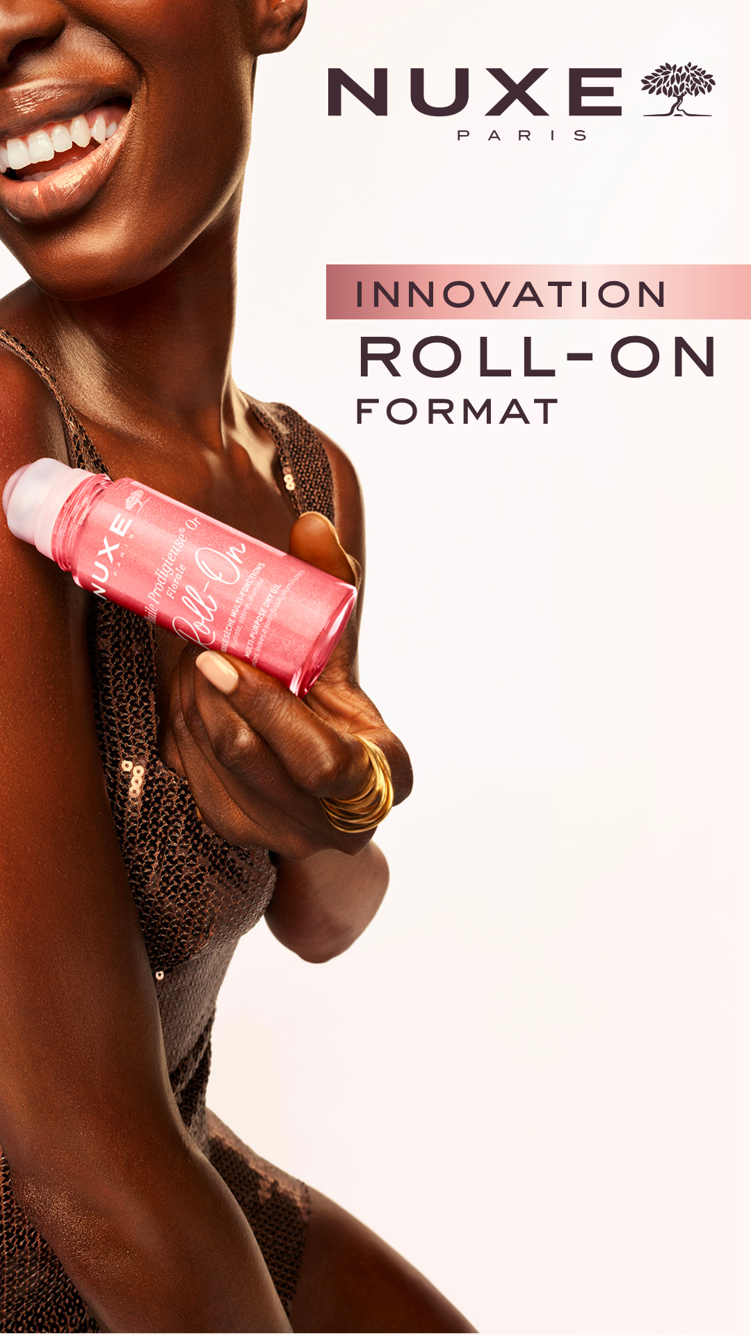 NUXE Facebook ad: Dein Lieblingsöl ab jetzt im Roll-On Format, pflegend…