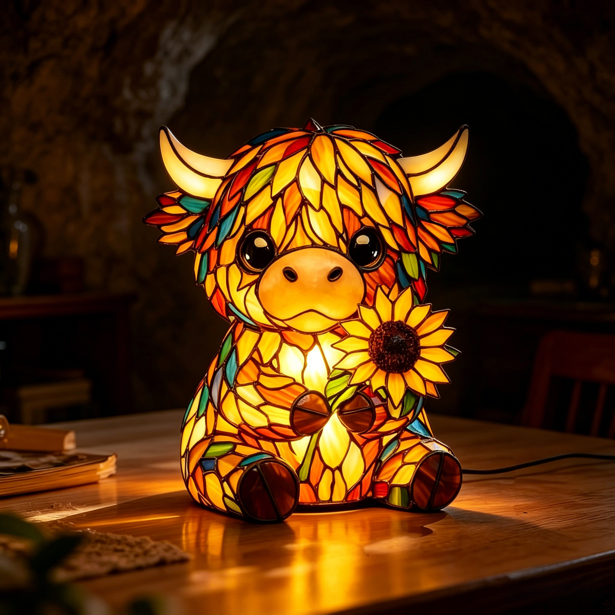 Curio Gifts Facebook ad: Mother's Day Sale 49% OFF- Creative Highland Cow Sunflower…
