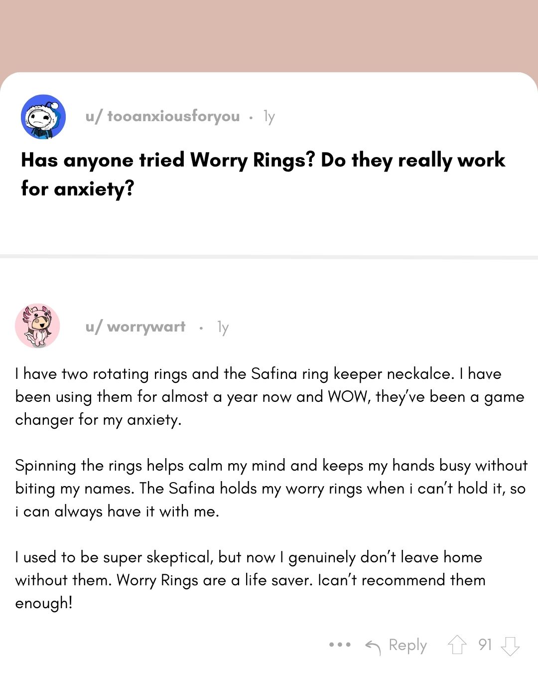 Worry Rings Facebook ad