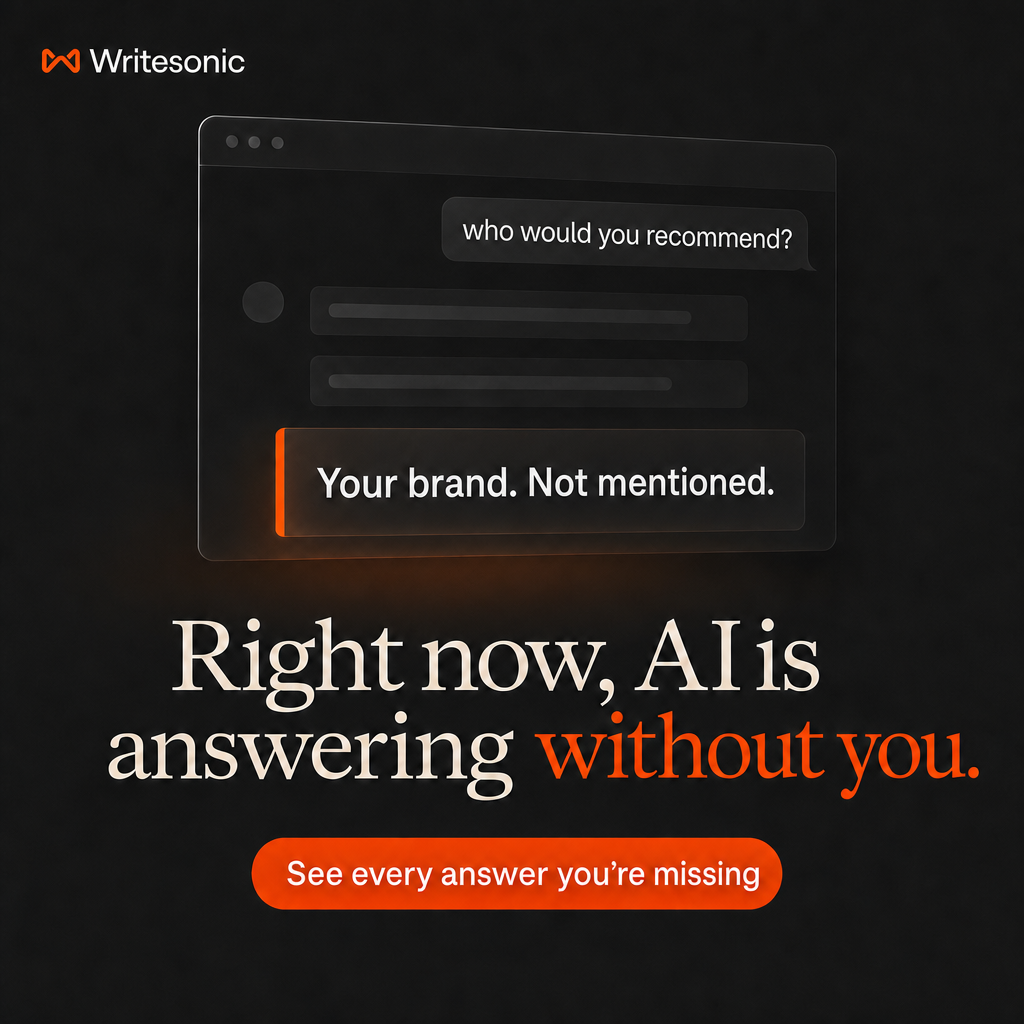 Writesonic Facebook ad