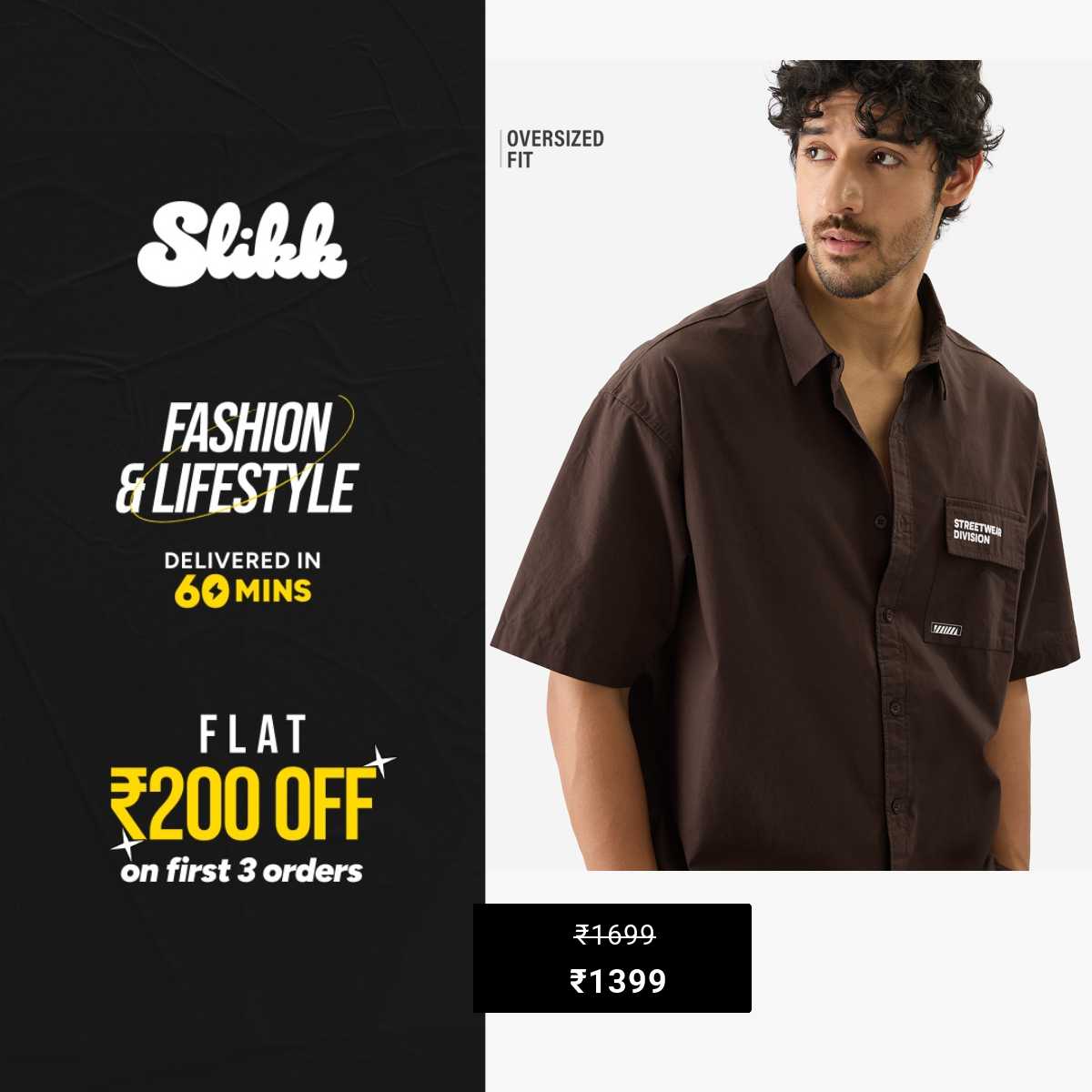 Slikk: Fashion in 60 Mins Facebook ad