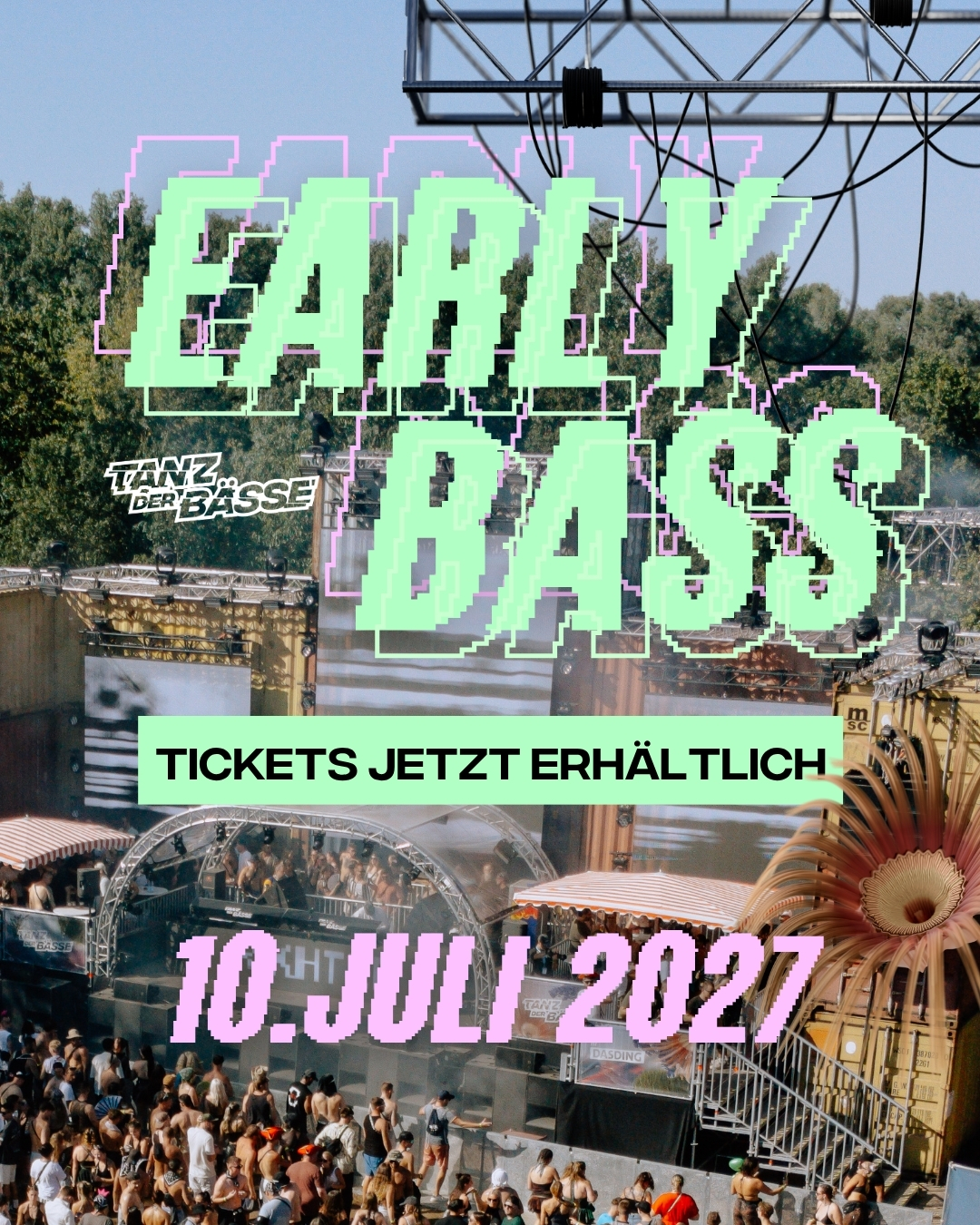 Tanz der Bässe Facebook ad: 12 Stunden Bass am Badesee!