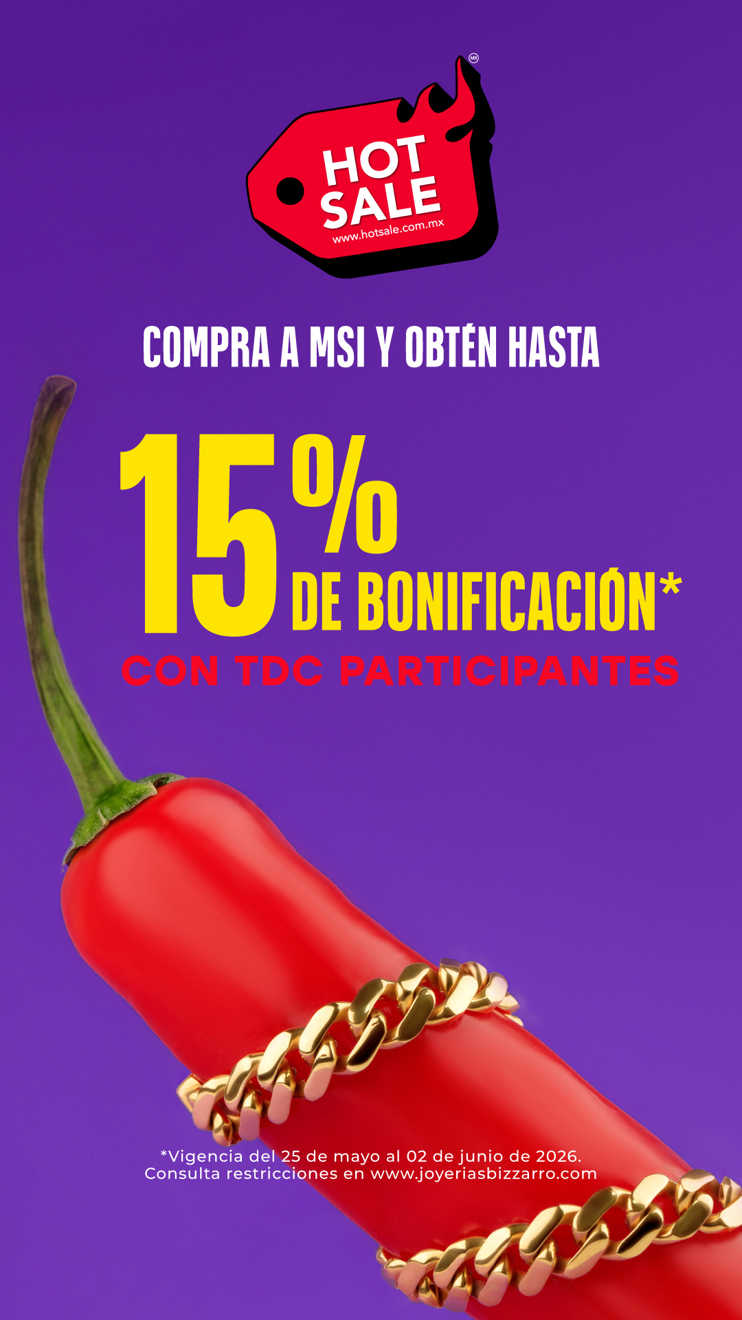 Joyerías Bizzarro Facebook ad from May 25, 2026