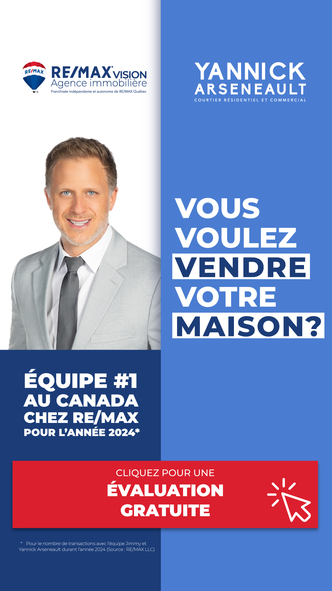 Yannick Arseneault Re/max Courtier immobilier inc. Facebook ad from Jul 14, 2025