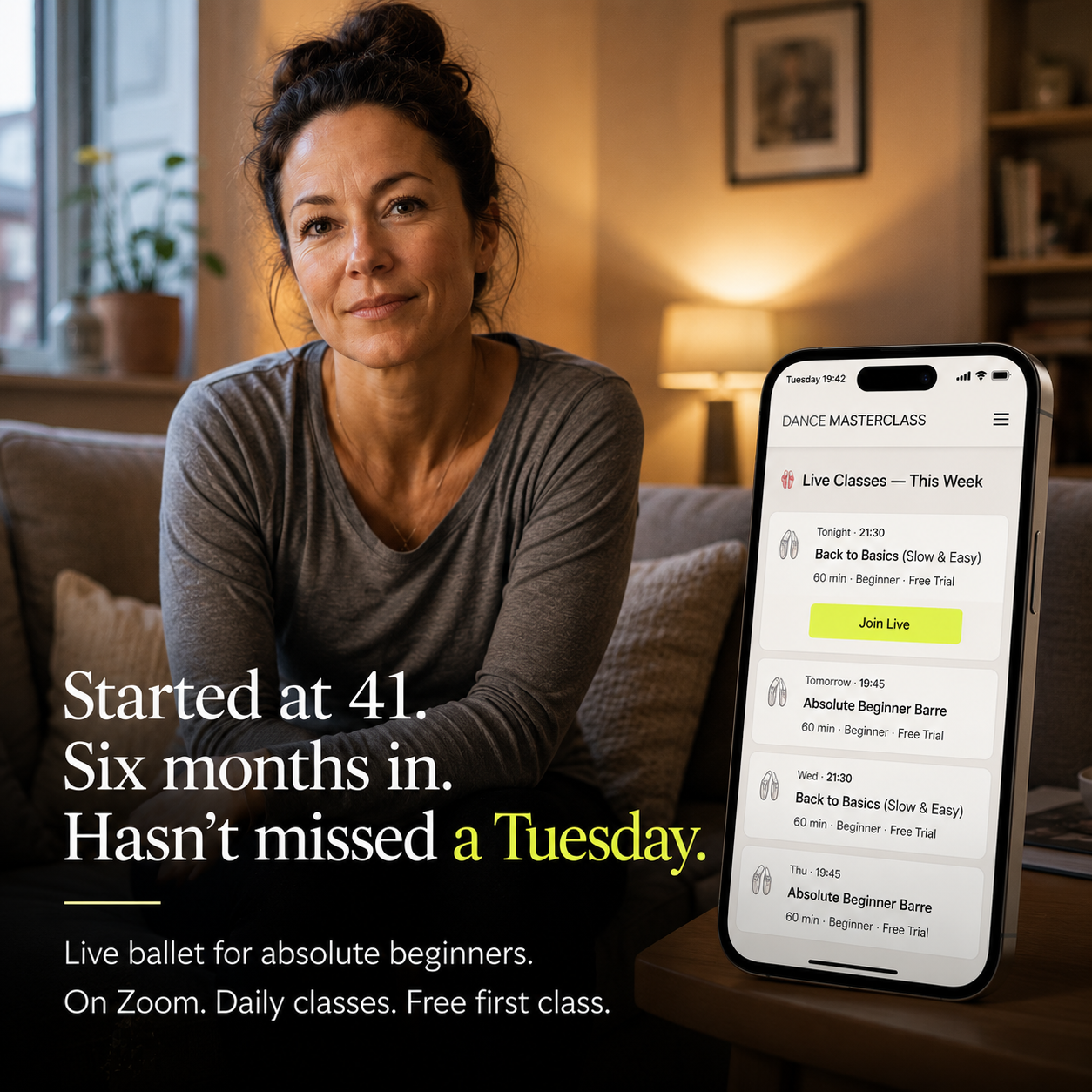 Dance Masterclass Facebook ad