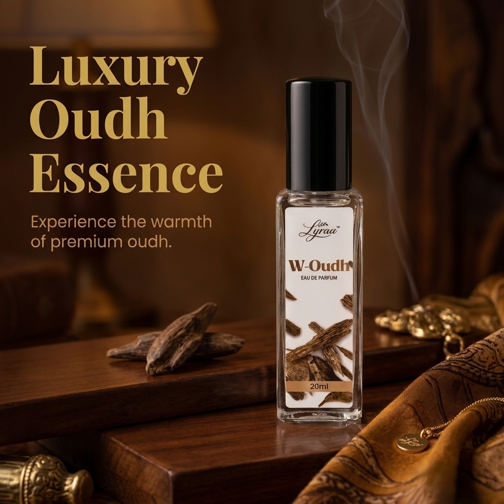Lyraa Perfume Facebook ad: Buy Lyraa W Oudh Eau Perfume!
