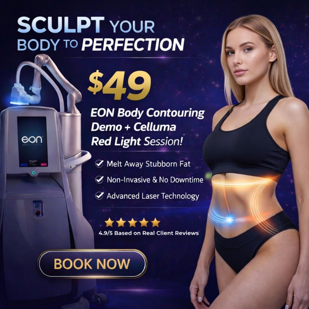 EON of Louisiana Facebook ad: $49 EON Body Contouring Demo + Celluma Red Light Session!