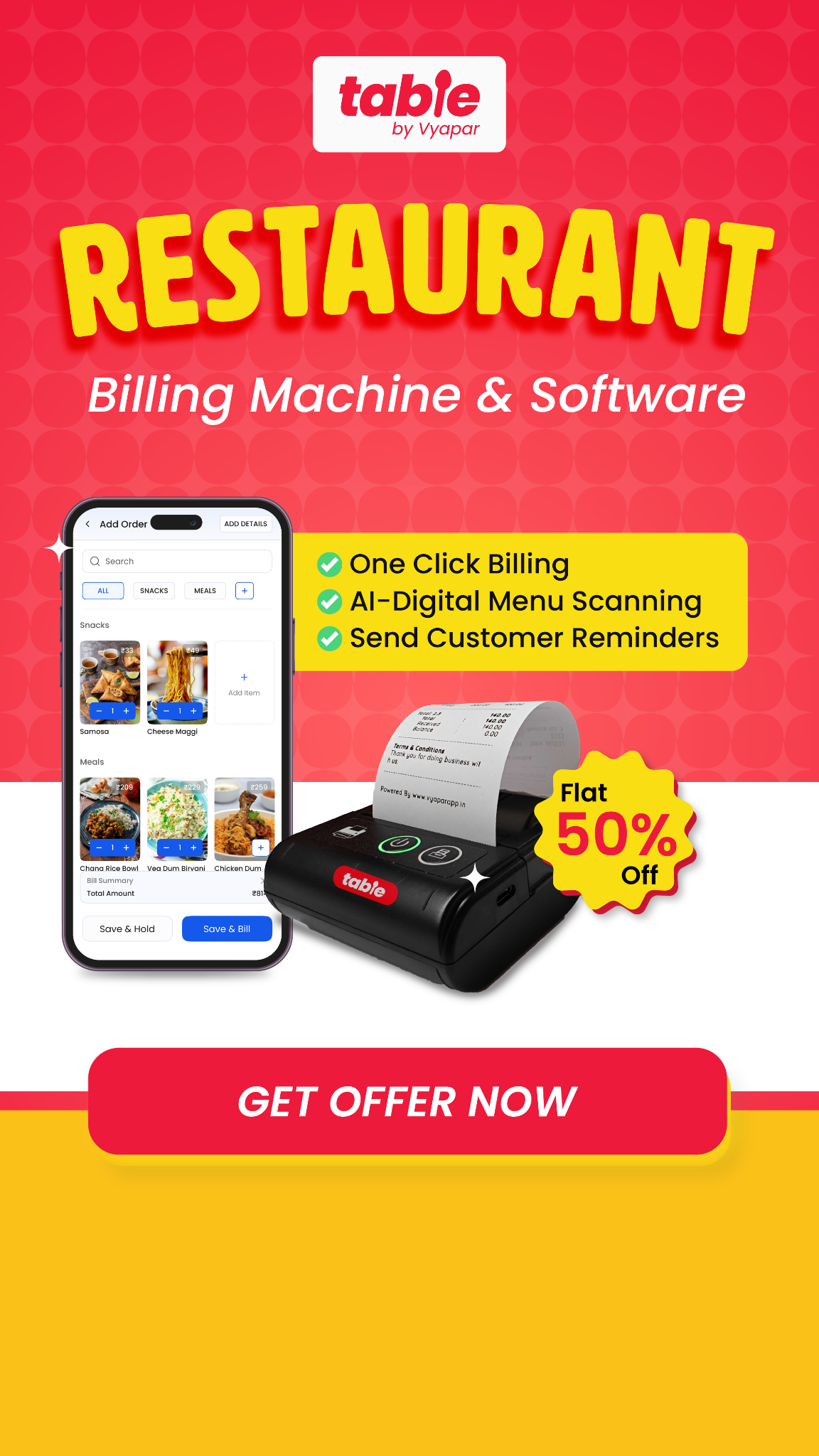 Table by Vyapar Facebook ad