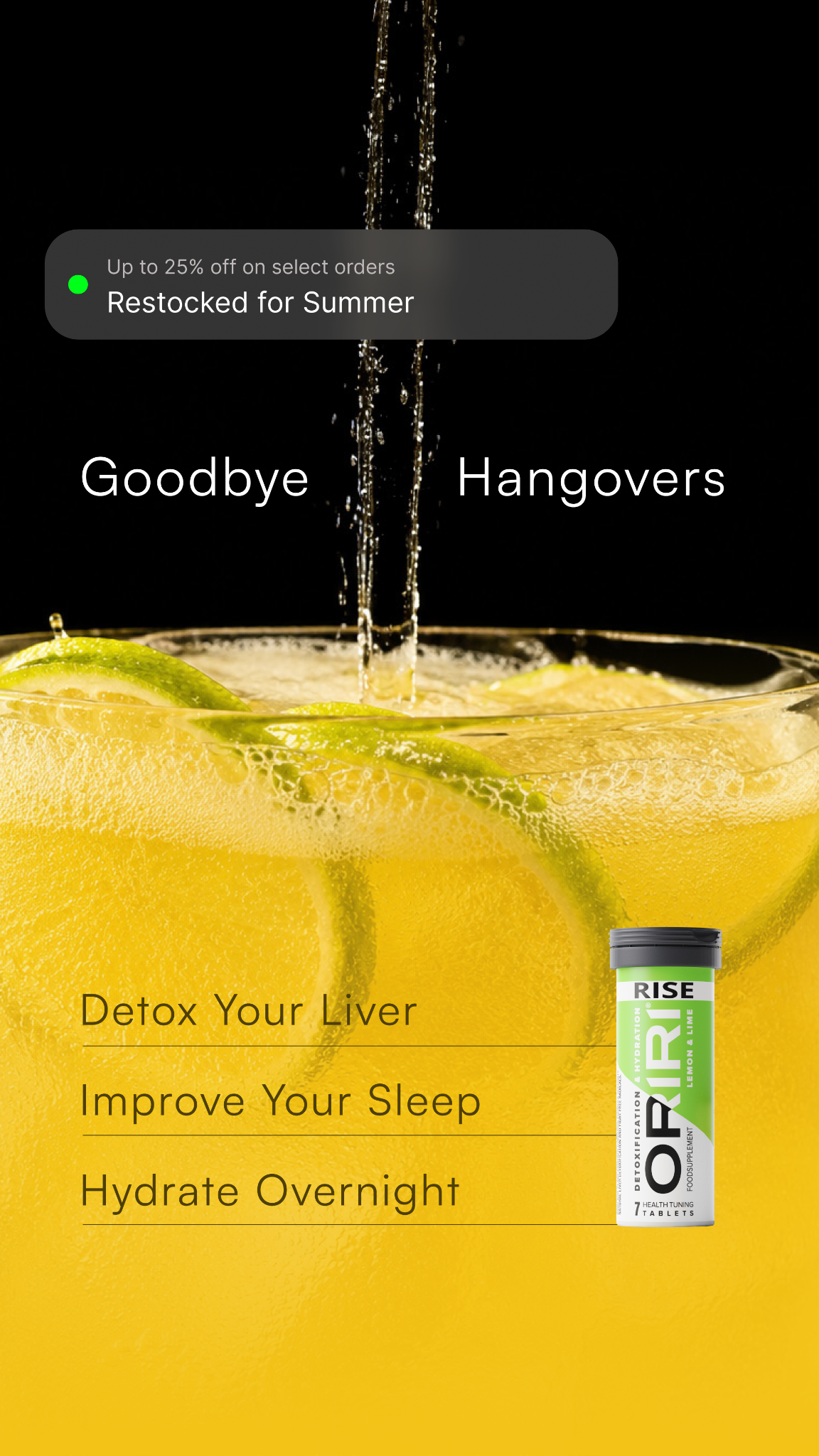 ORIRI Facebook ad: Hangover? We’ve Got You Covered.