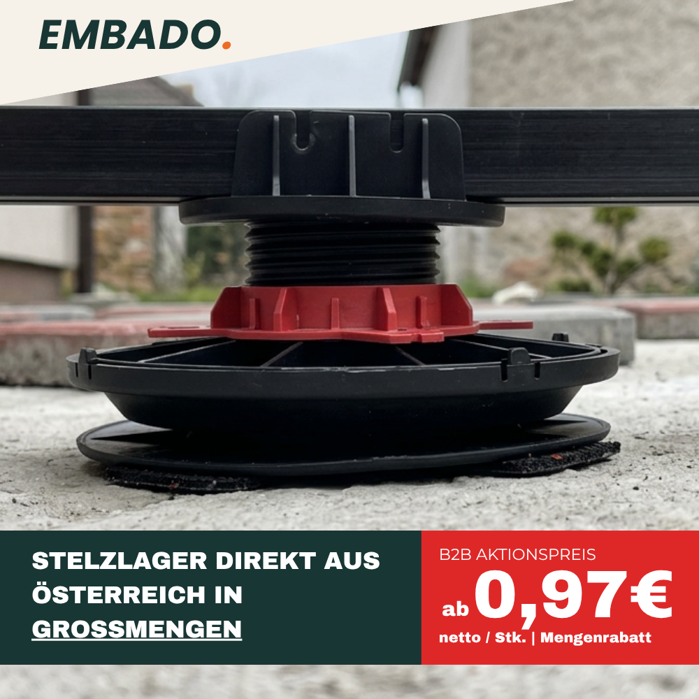 Embado Facebook ad: Stelzlager in Großmengen lagernd