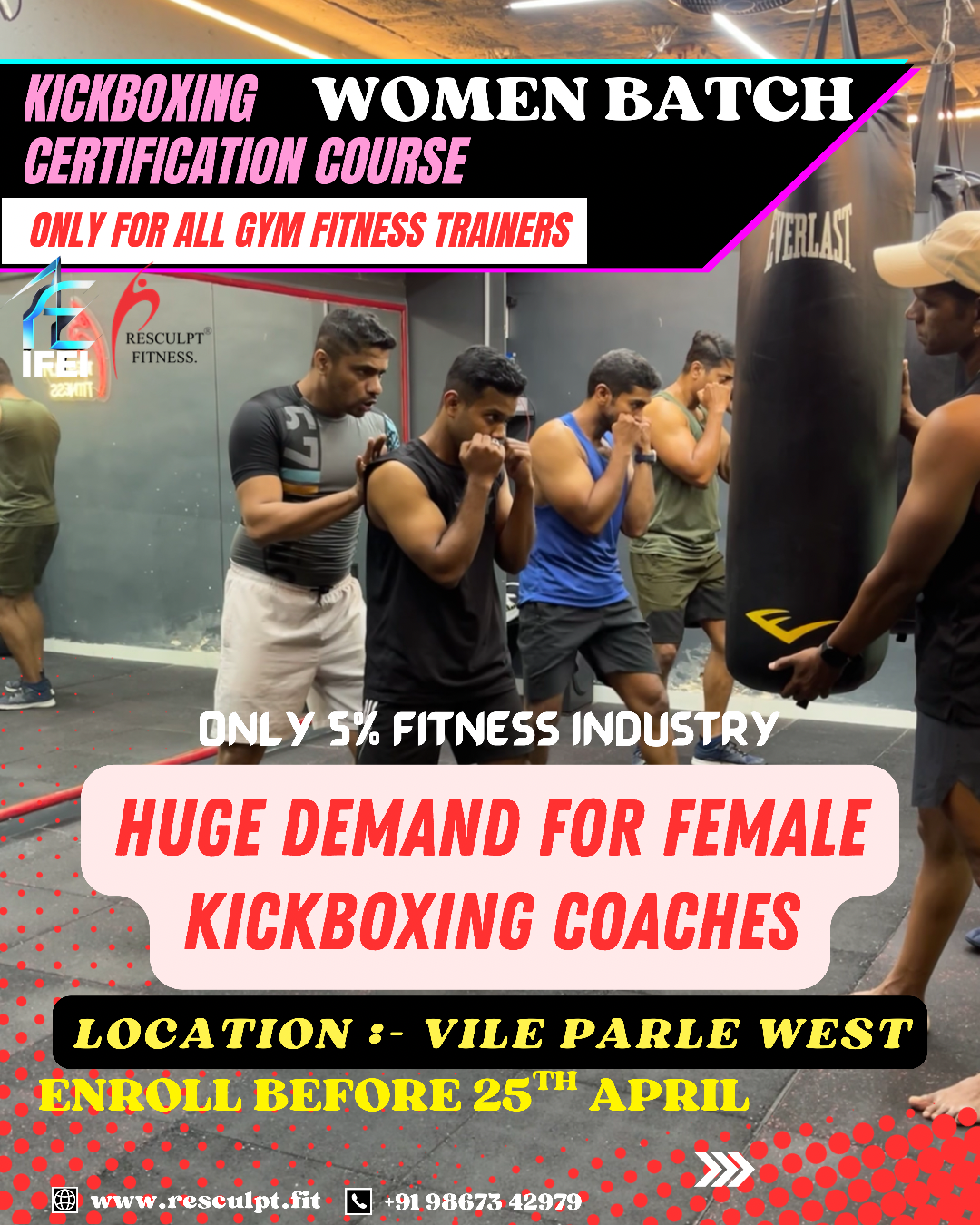 International Fitness Education Institute Facebook ad: Fitness Kickboxing for Women Trainer