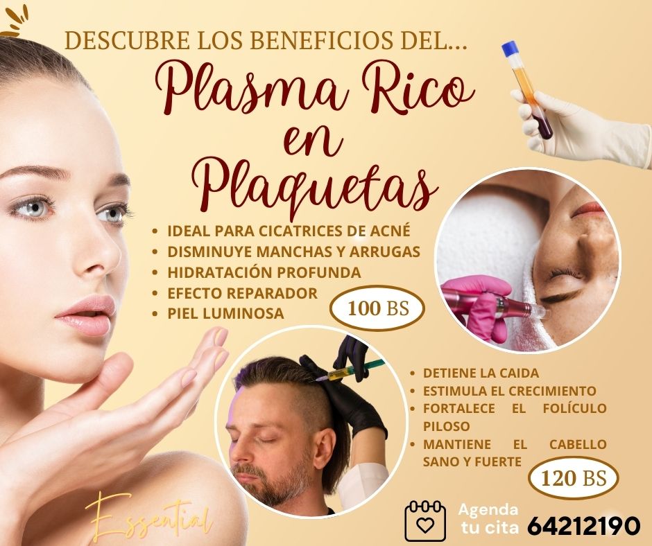 Essential Spa Medic Facebook ad: PLASMA RICO EN PLAQUETAS FACIAL (PRP) Limpieza facial…