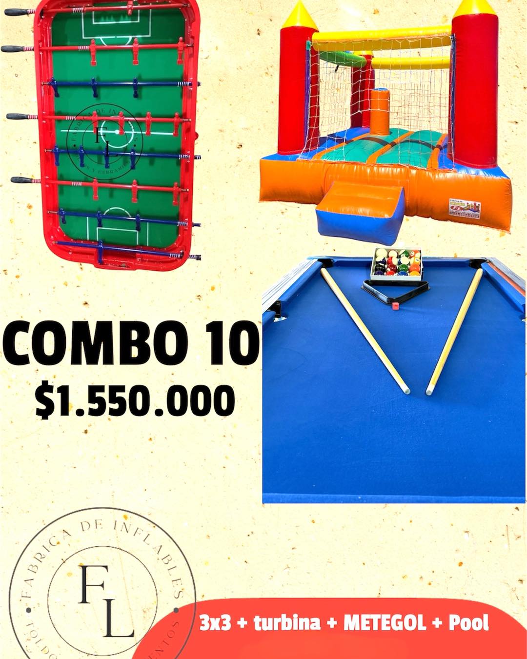 Inflables FL Facebook ad: Fabricación propia (SOLO VENTAS)