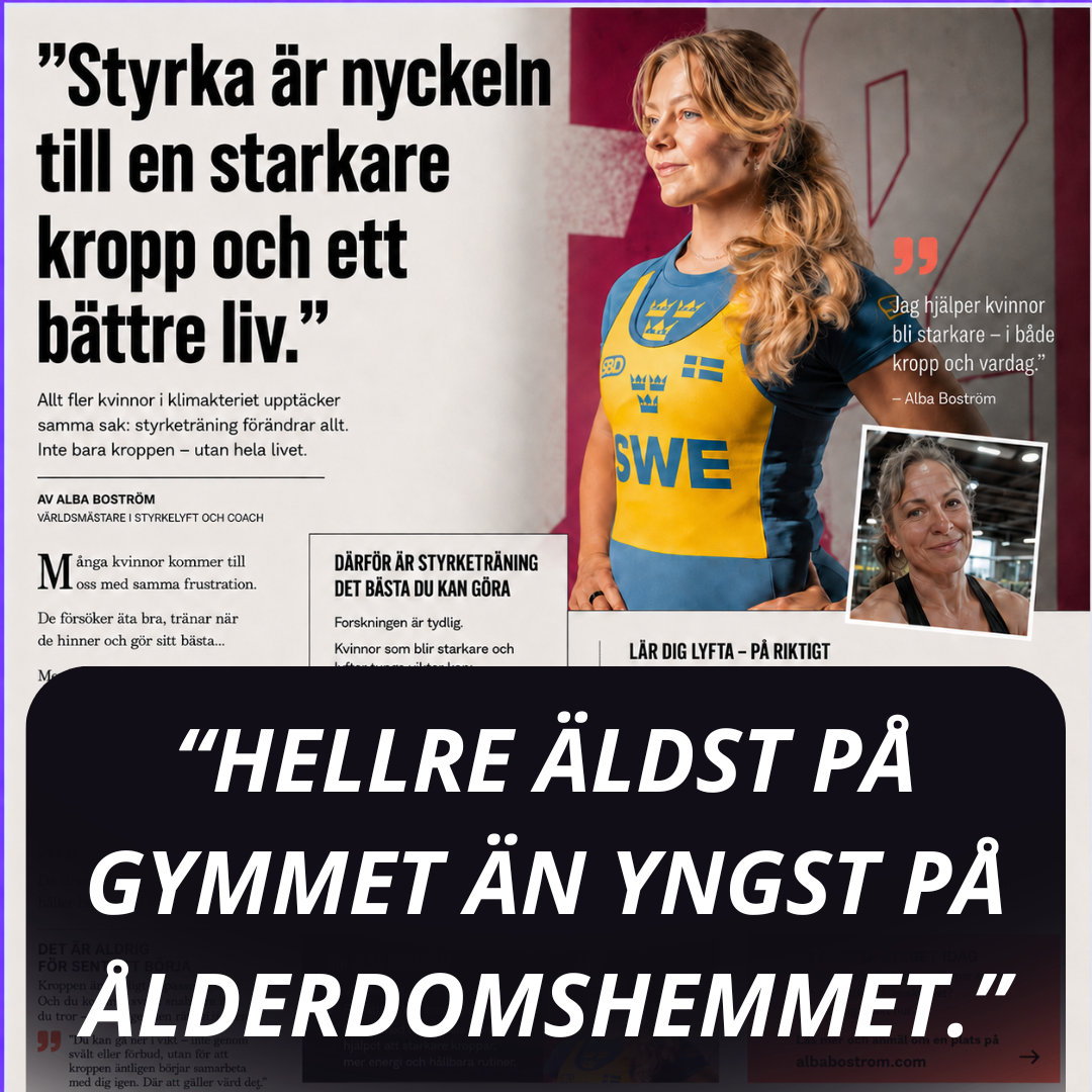Alba Boström Facebook ad: Hellre äldst på gymmet än yngst på ålderdomshemmet.