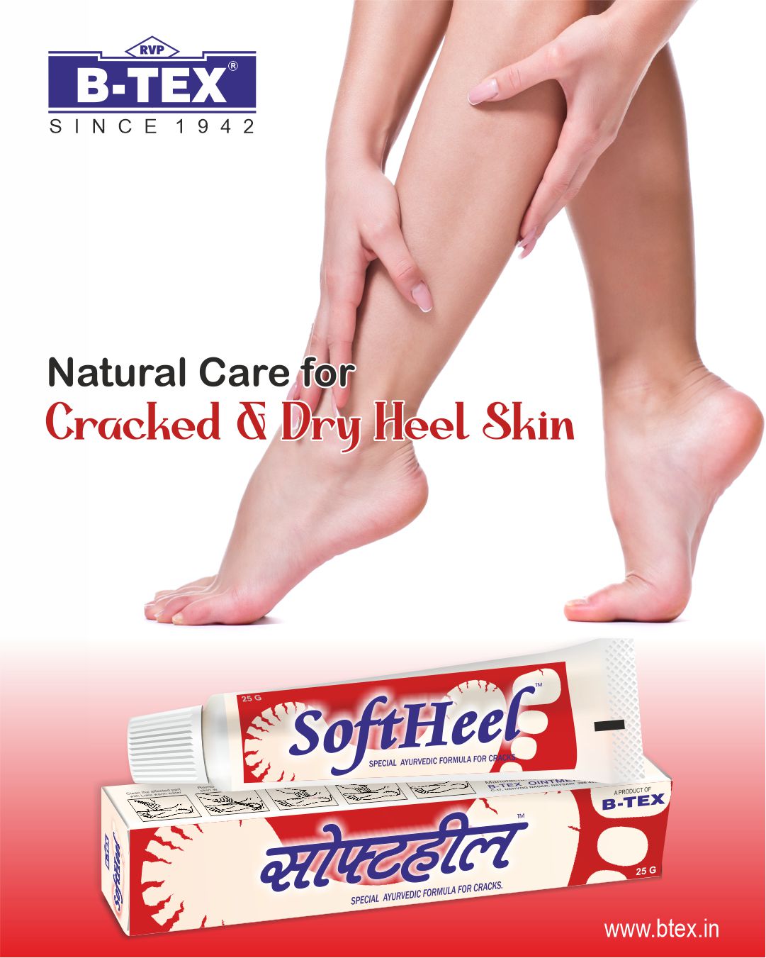B-Tex Ointment Mfg. Co. Facebook ad: Natural Care for Cracked & Dry Skin
