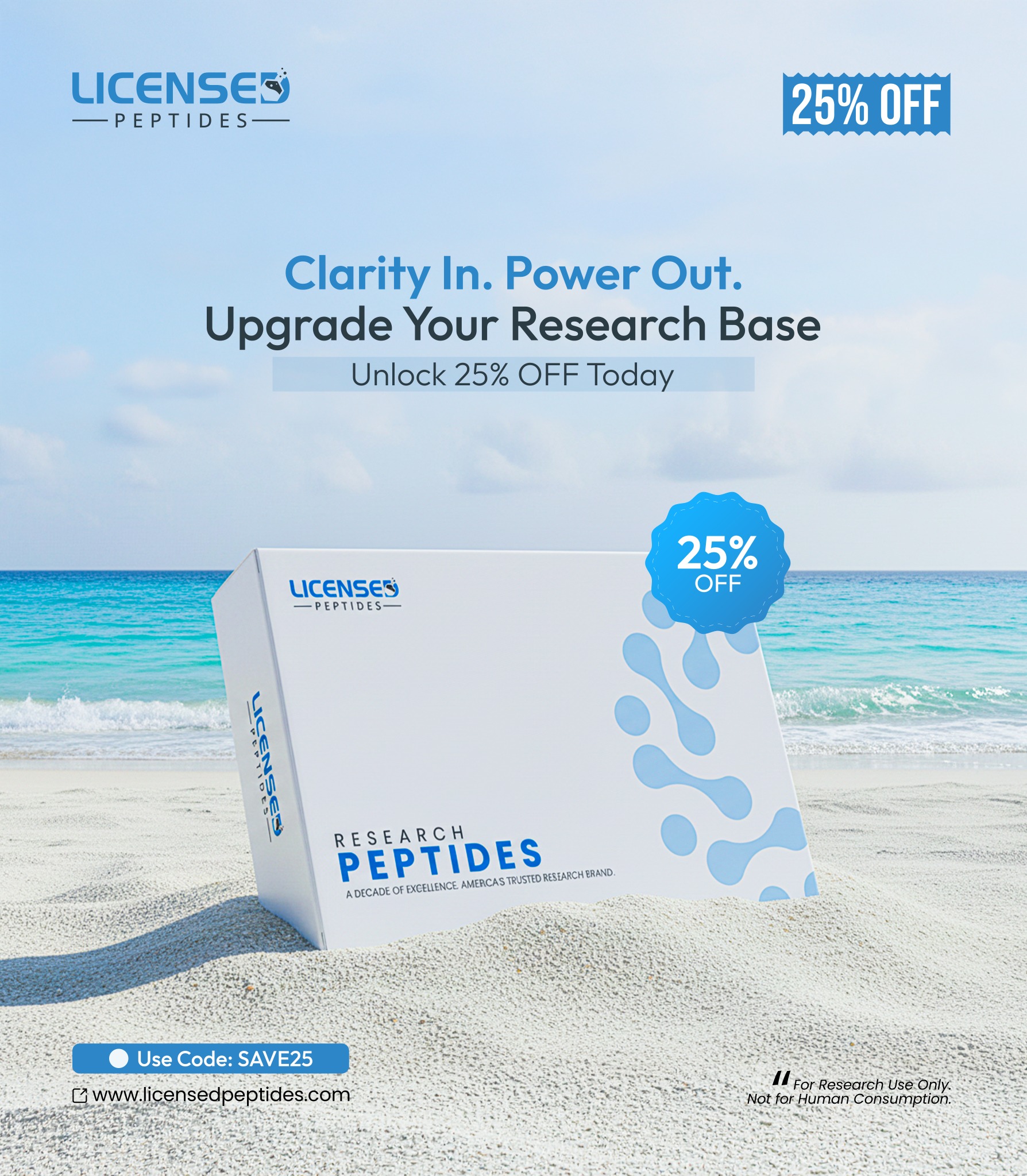 Licensed Peptides Research Updates Facebook ad