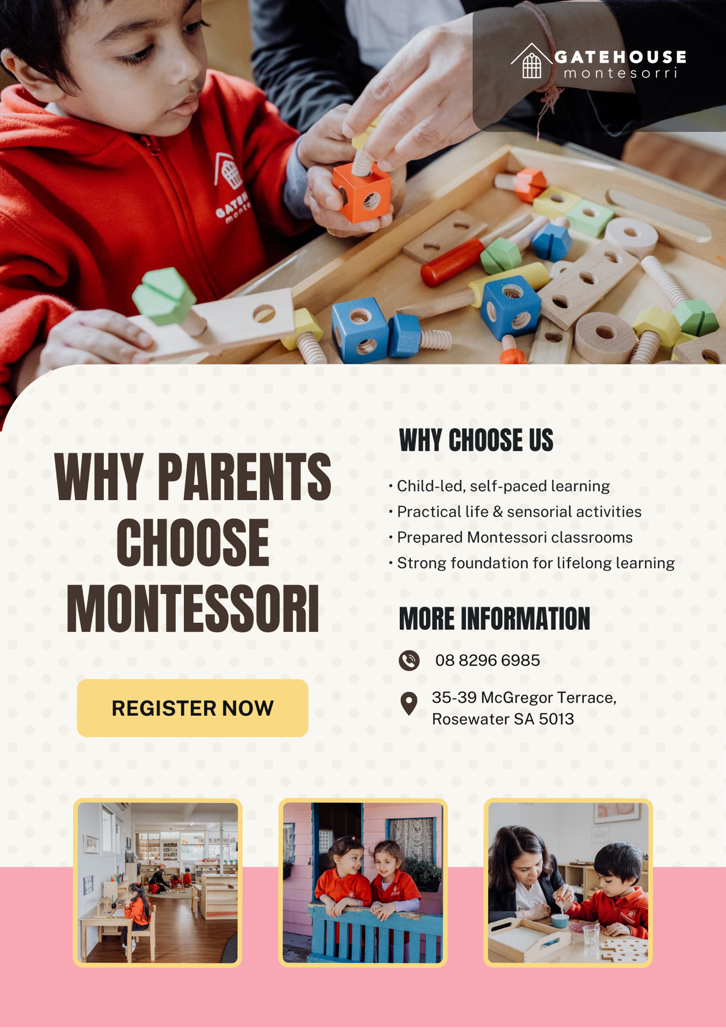 Gatehouse Montessori Facebook ad: Montessori Preschool in Rosewater