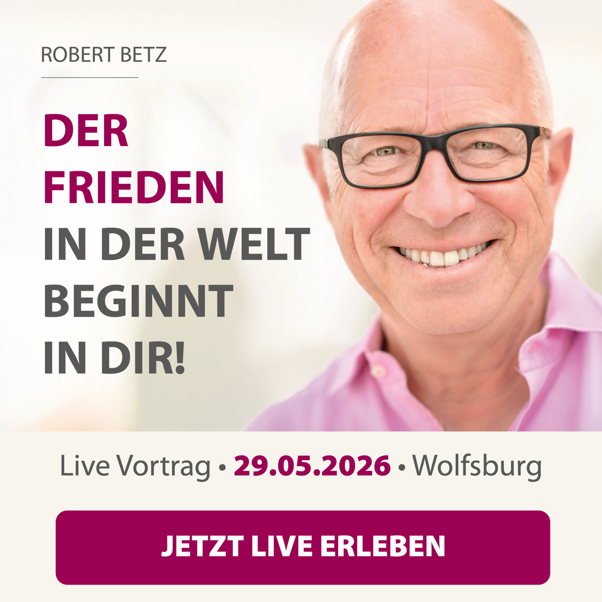 Robert Betz Facebook ad: Ein Vortrag von Top-Speaker Robert Betz