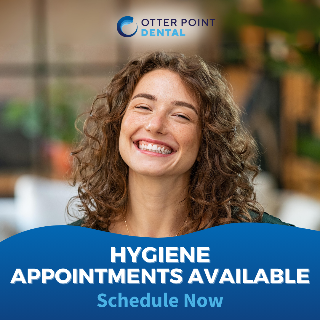Otter Point Dental Facebook ad: Book Your New Year Hygiene Appointment Today