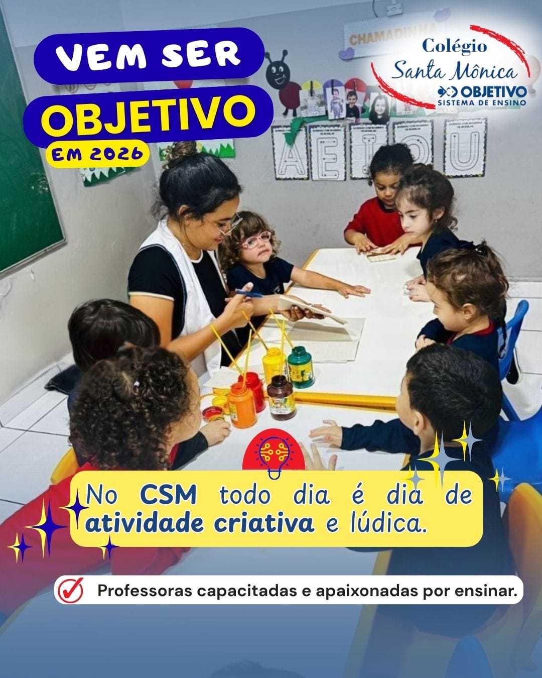 Colégio Santa Mônica São Paulo Facebook ad: Matrículas 2026 abertas!
