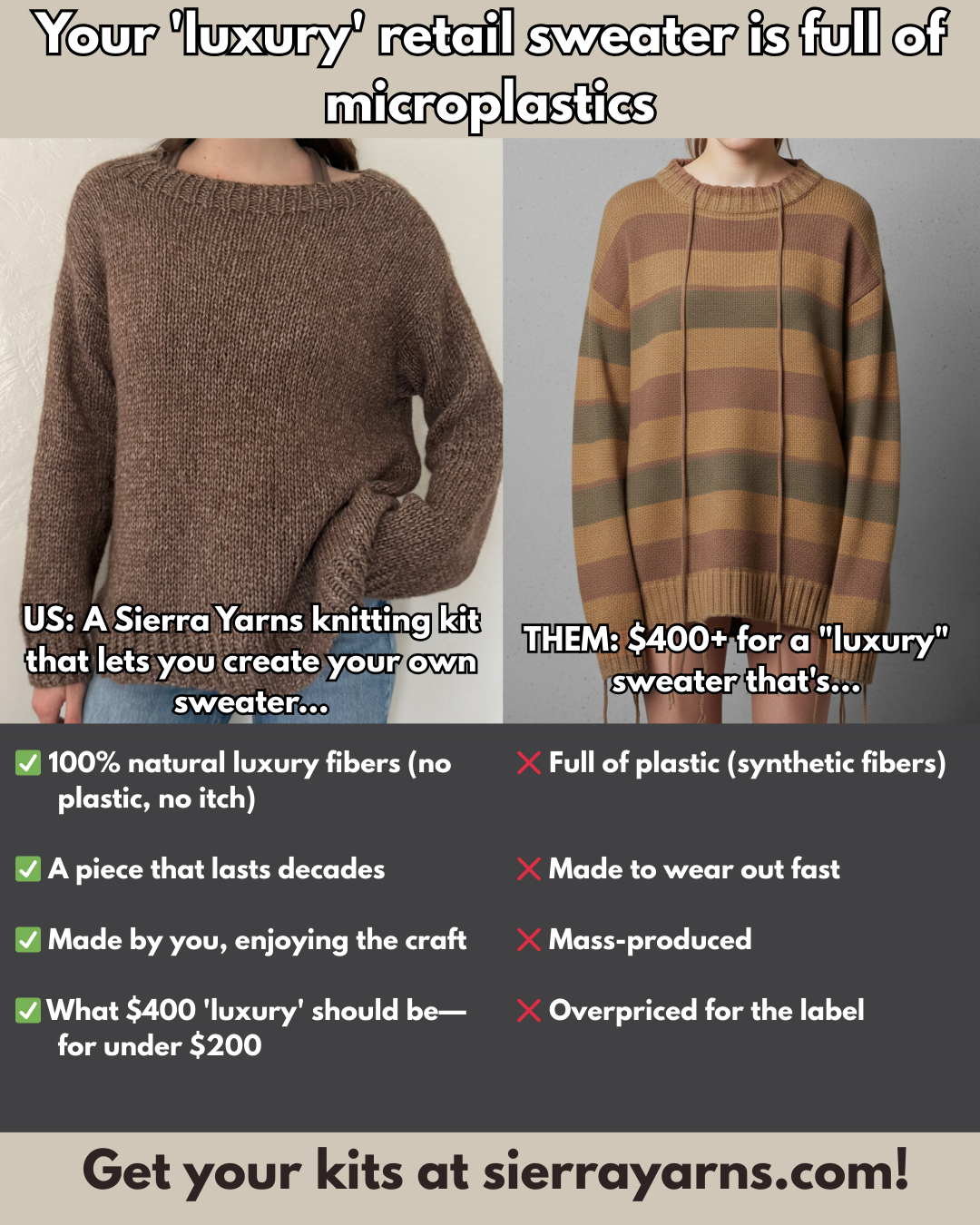 Sierra Yarns Facebook ad