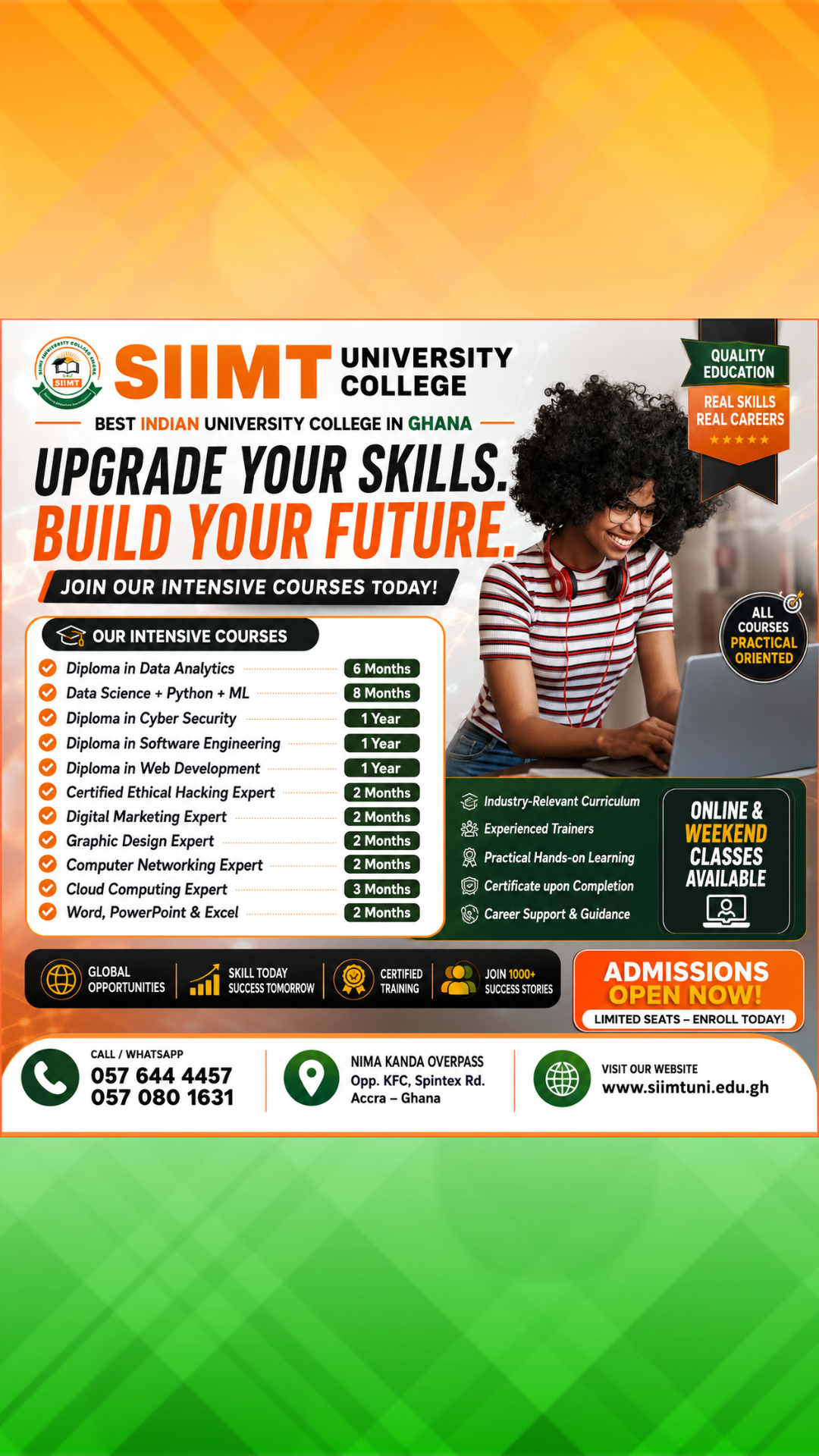 SIIMT University College - Ghana Facebook ad from Aug 12, 2026