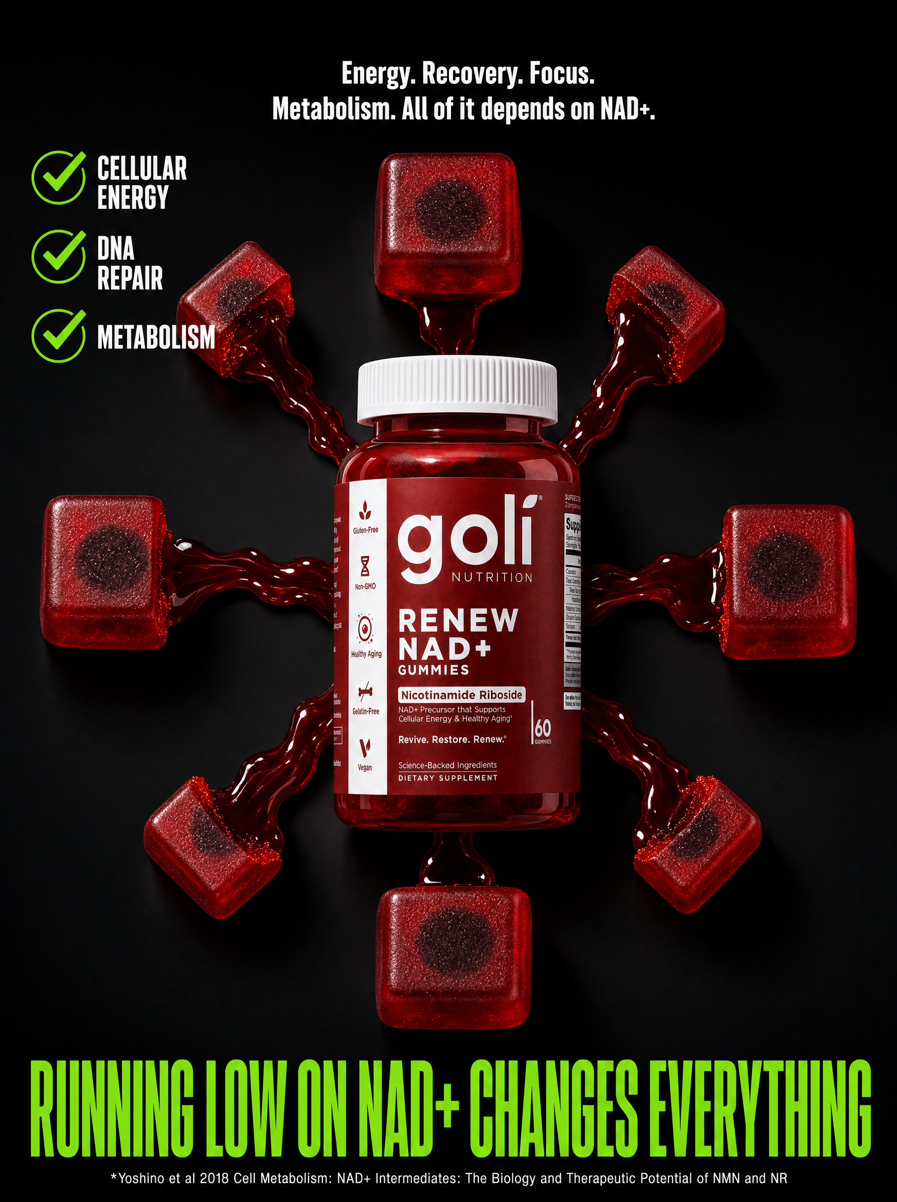 Goli Facebook ad: Your NAD+ Is Lower Than It Was Last Year