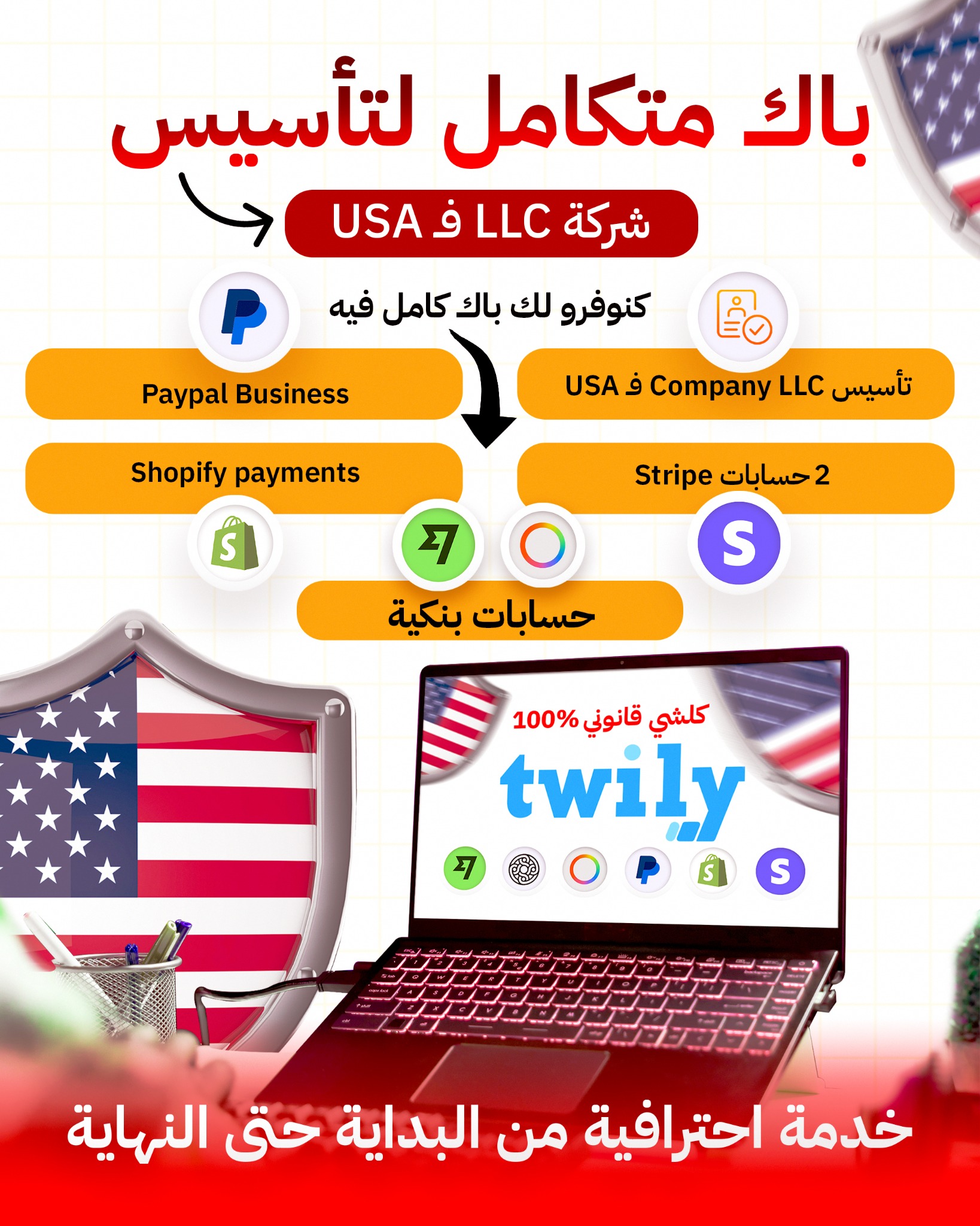 Twily usa Facebook ad: Accède enfin à Stripe,et Shopify Payments sans restriction