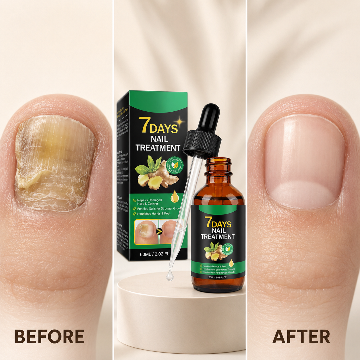 Beauty Anah Facebook ad: Restore Clear, Healthy-Looking Nails