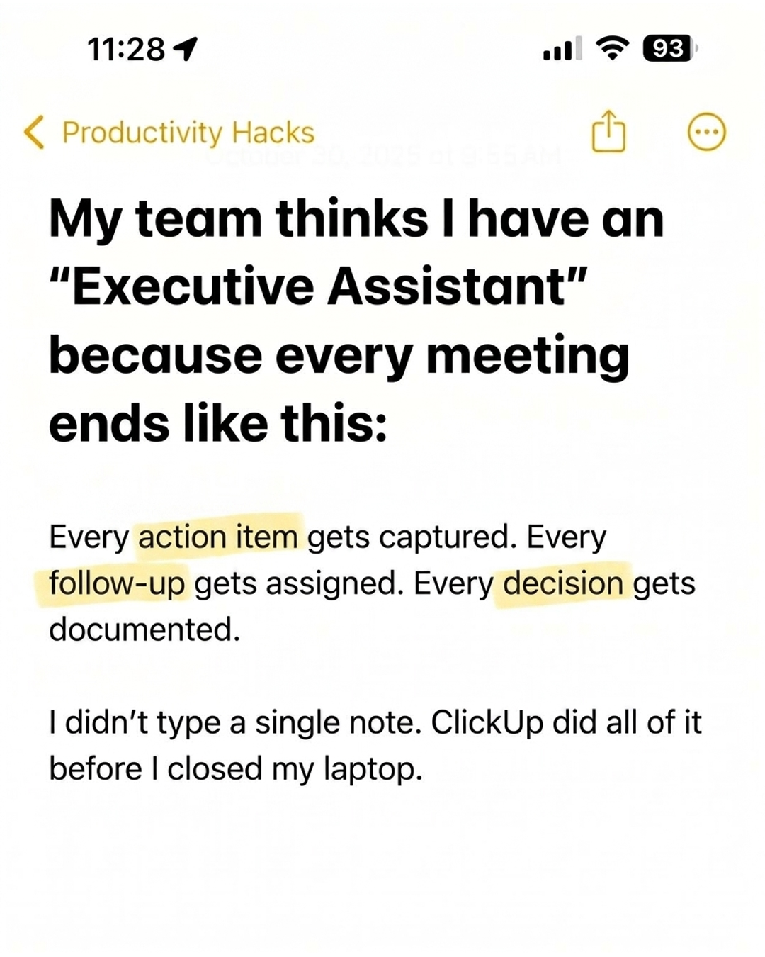 ClickUp Facebook ad